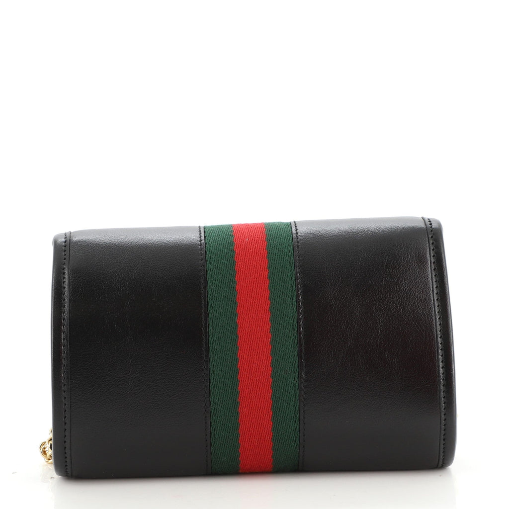 Rajah Web Chain Shoulder Bag Leather Mini