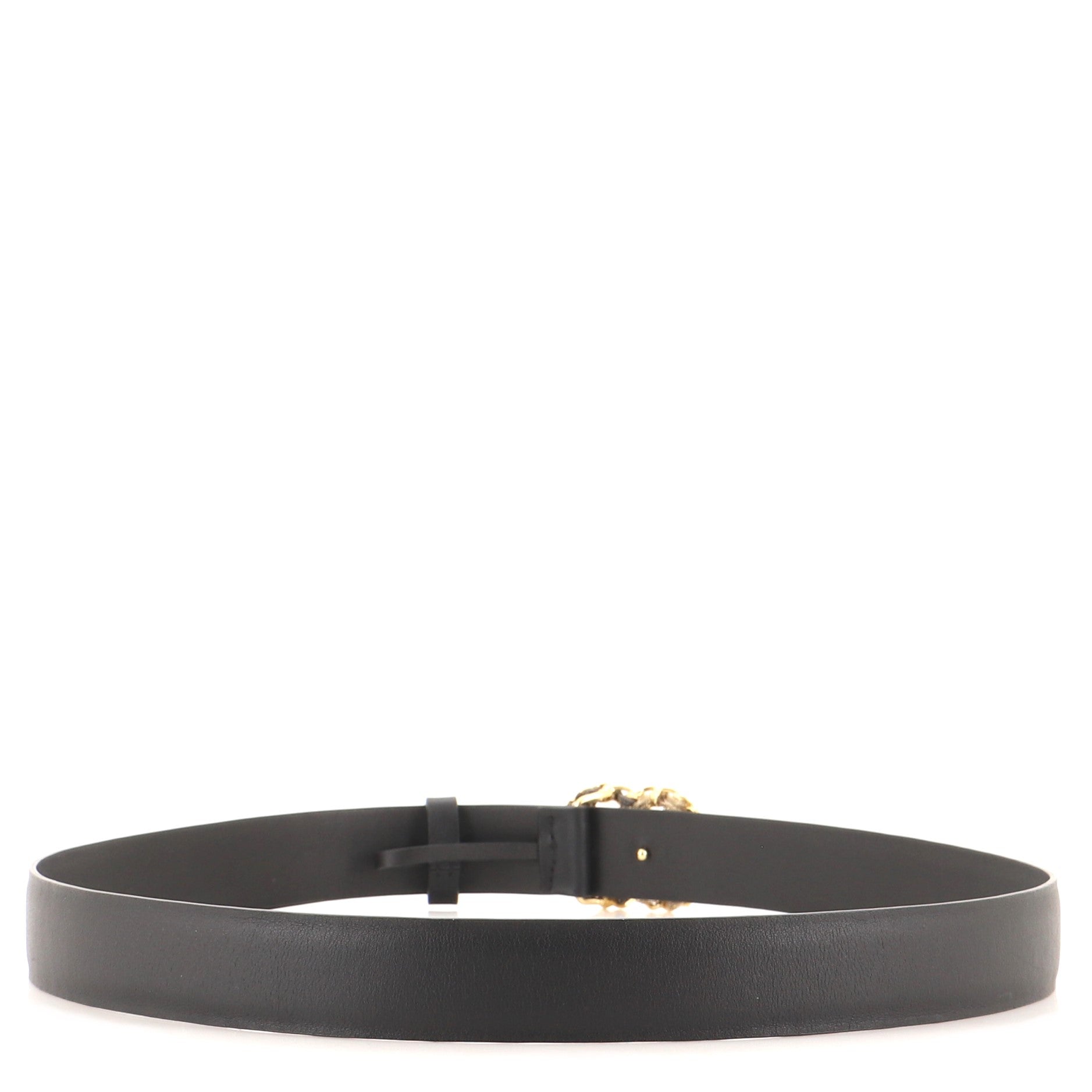 Woven Chain CC Buckle Belt Leather Medium 95