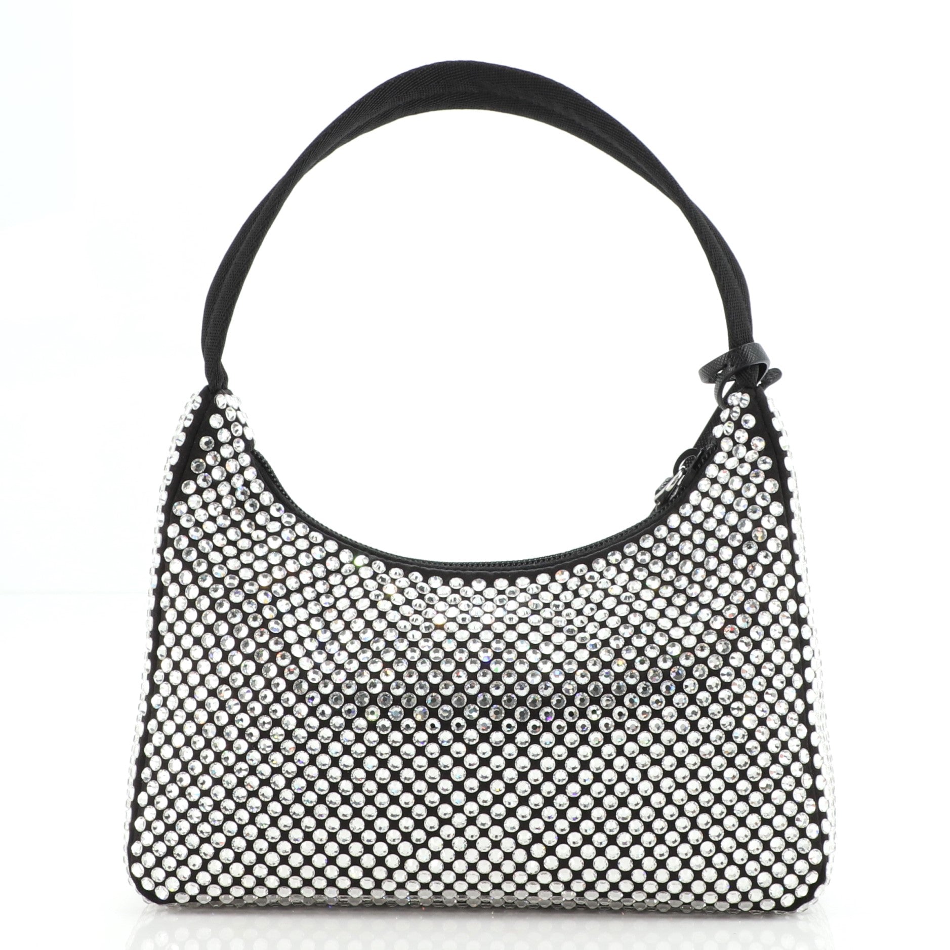 Re-Edition 2000 Hobo Crystal Embellished Satin Mini