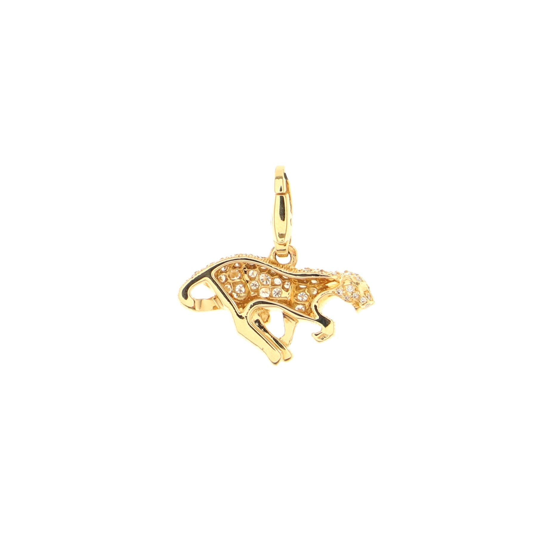 Panthere Charm Necklace 18K Yellow Gold with Diamonds