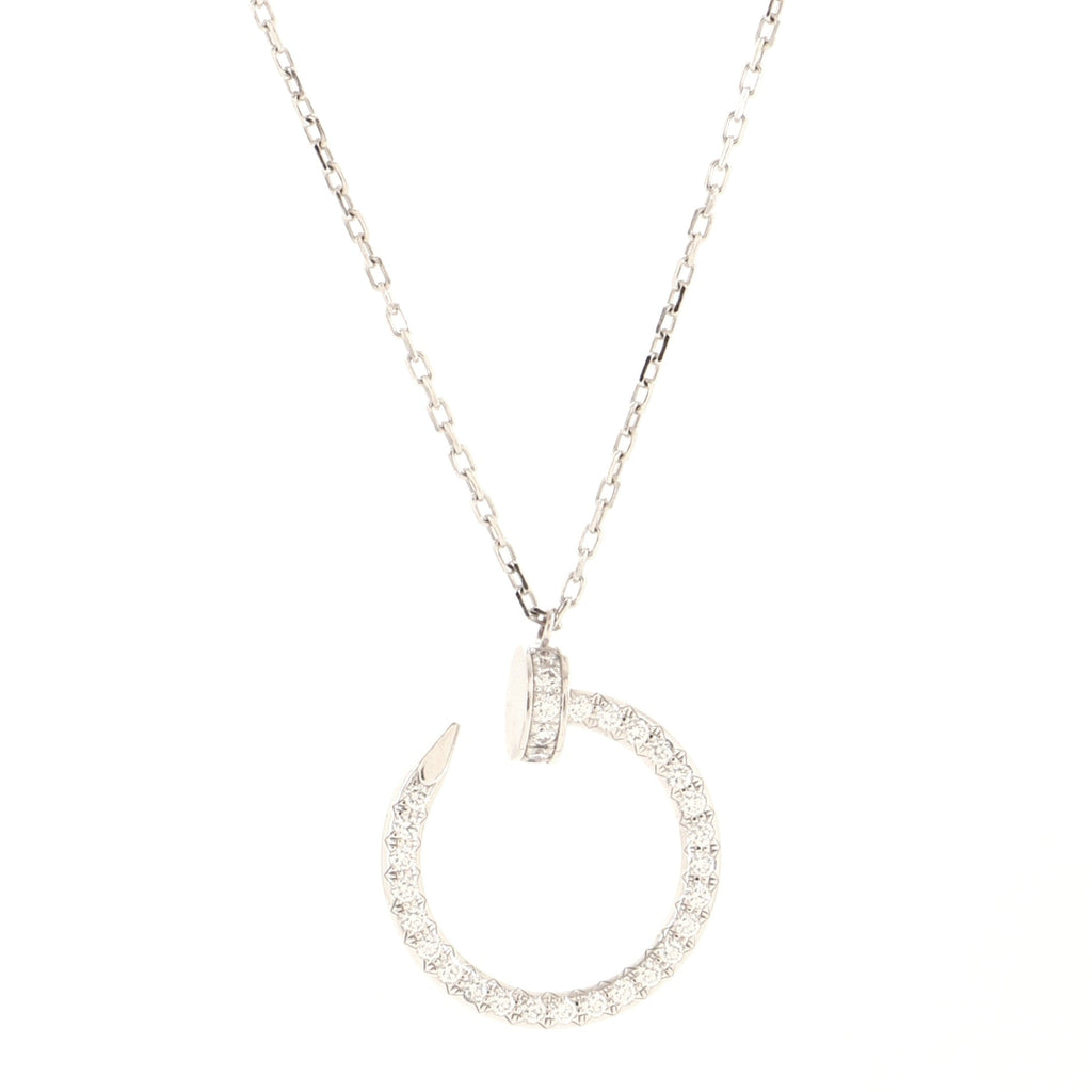 Juste un Clou Pendant Necklace 18K White Gold and Diamonds