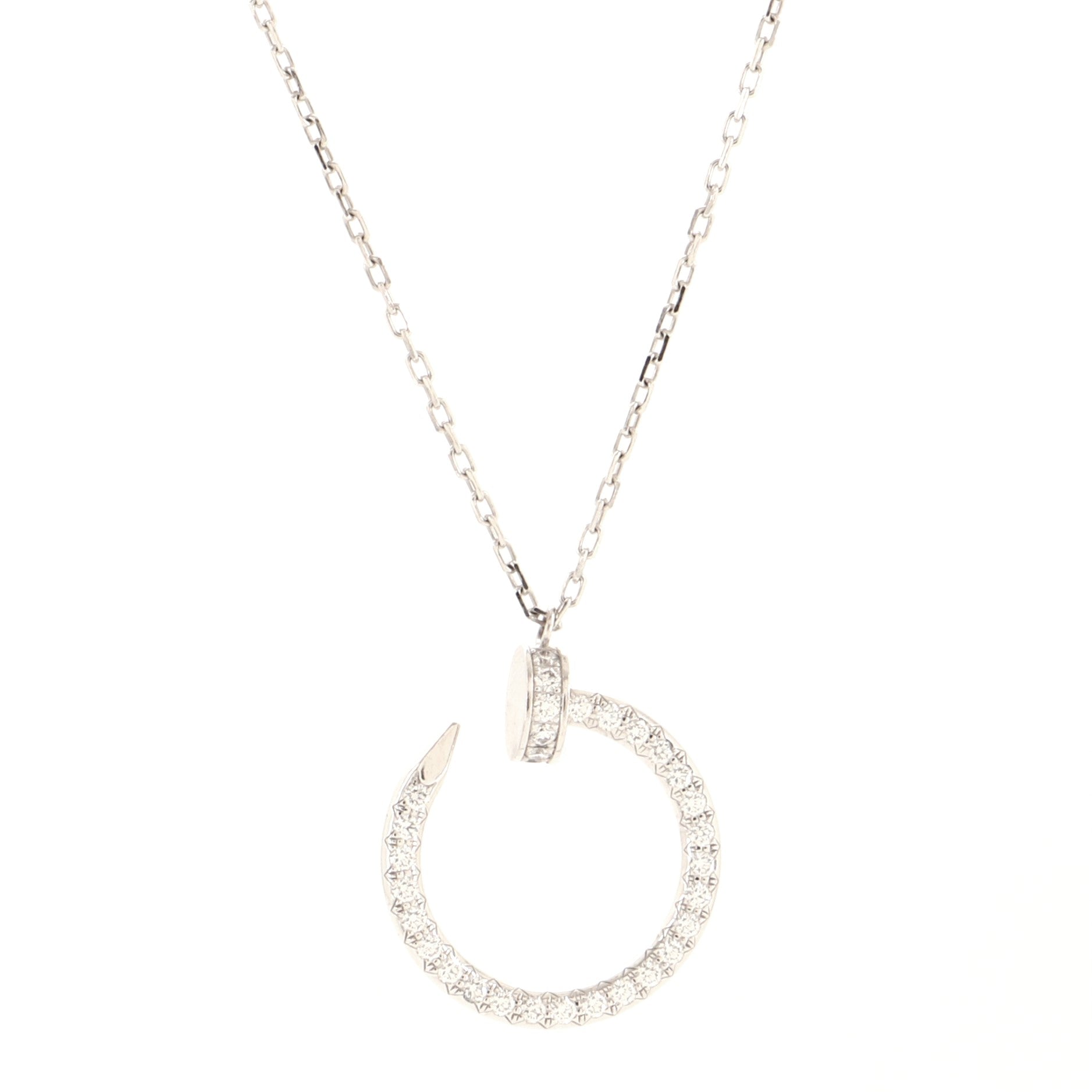 Juste un Clou Pendant Necklace 18K White Gold and Diamonds