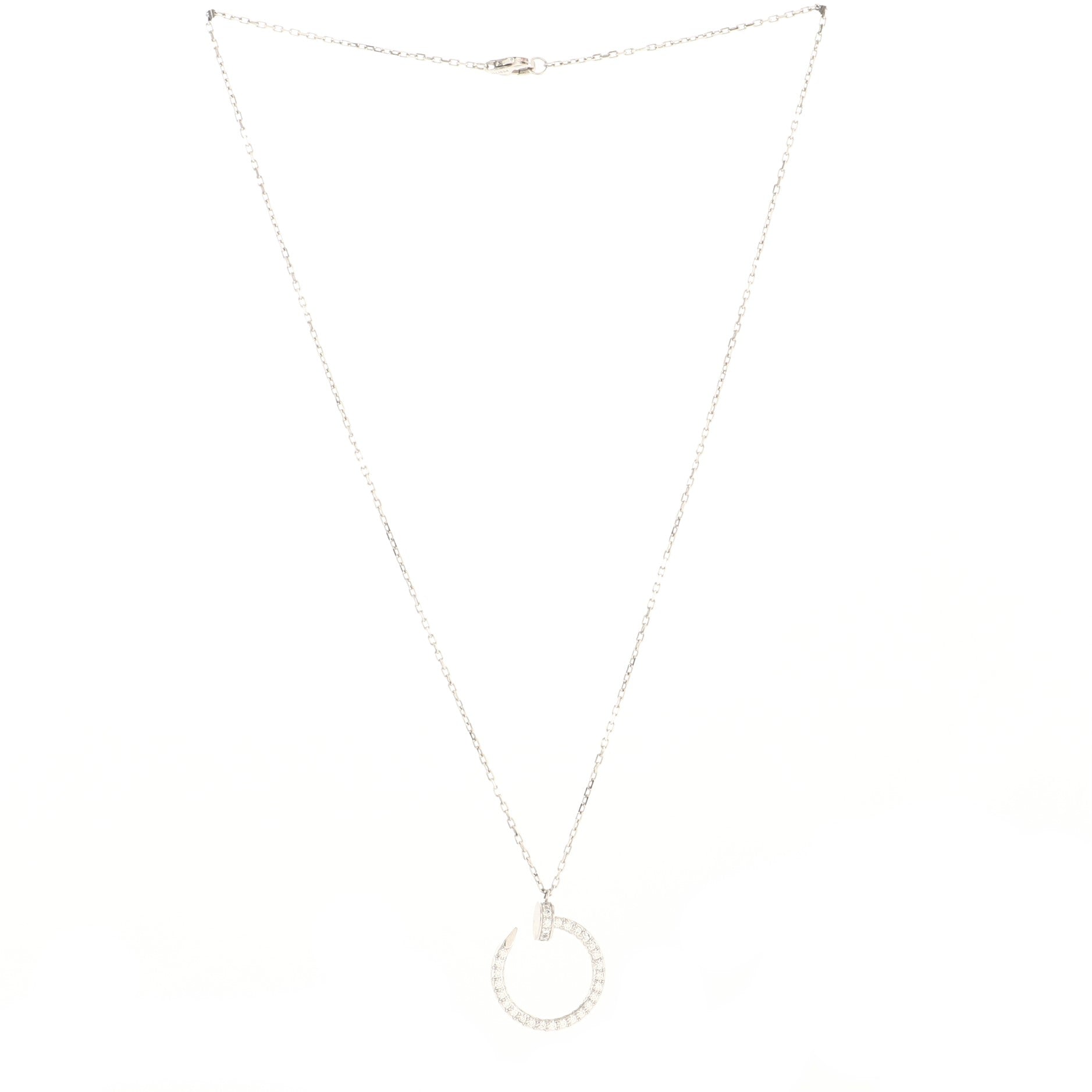 Juste un Clou Pendant Necklace 18K White Gold and Diamonds