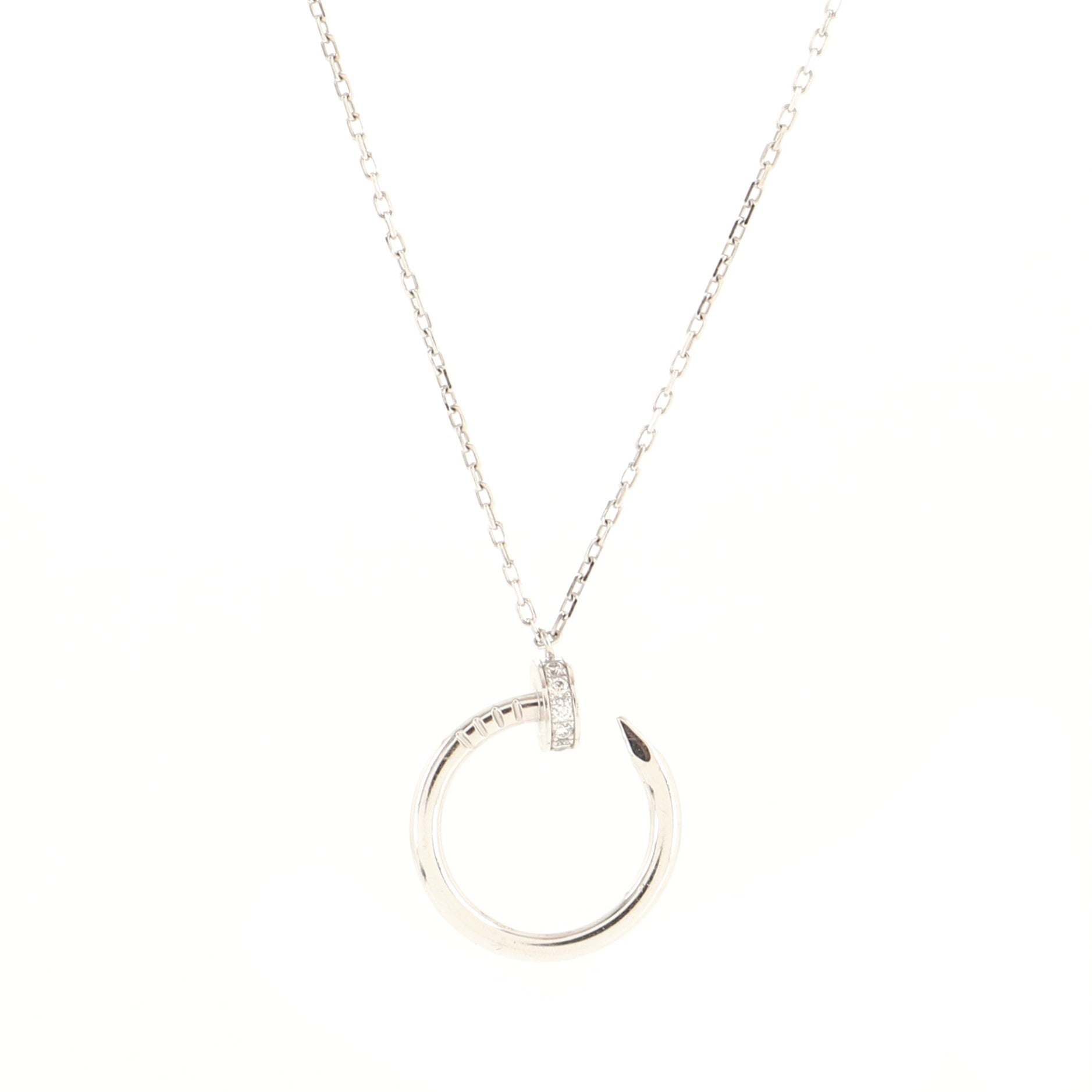 Juste un Clou Pendant Necklace 18K White Gold and Diamonds