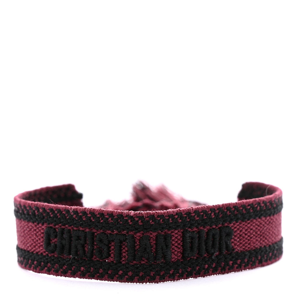Woven Cotton Friendship Bracelet Burgundy