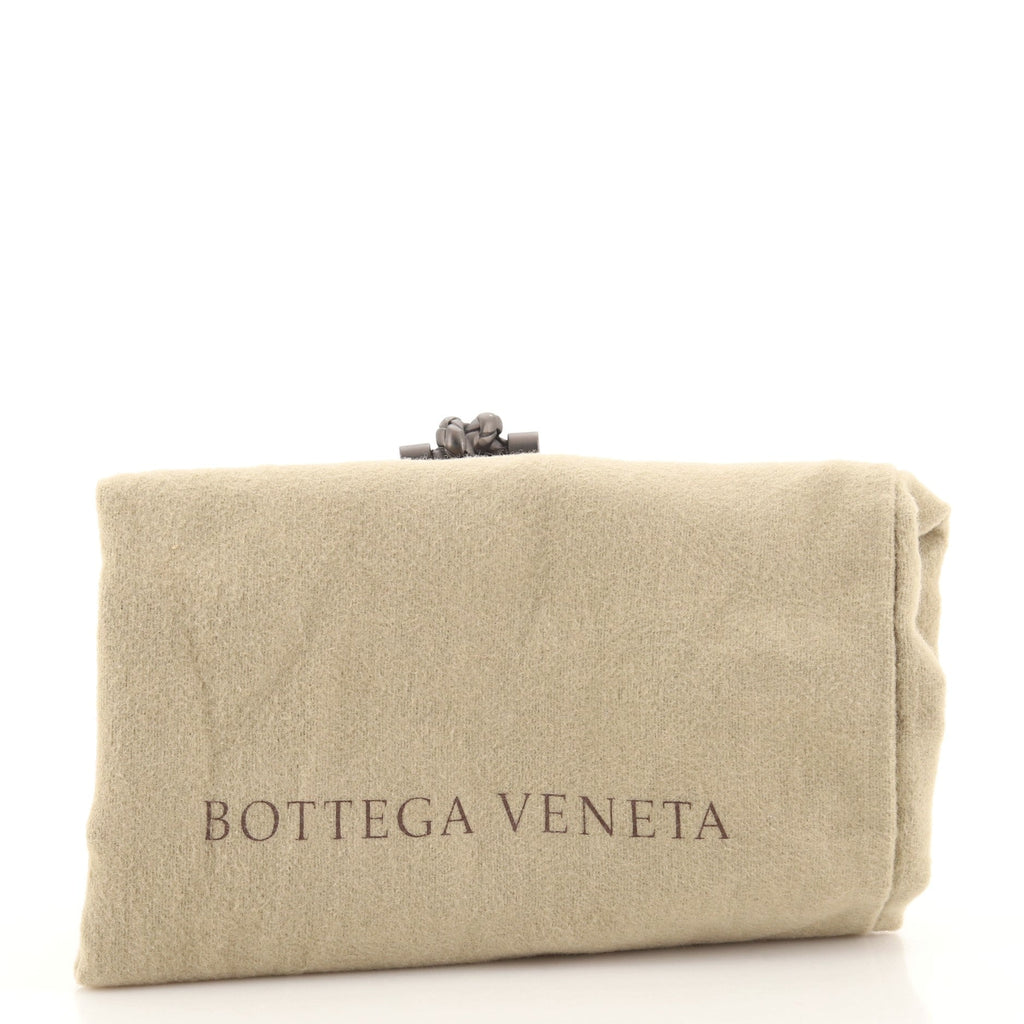 Box Knot Clutch Intrecciato Satin Small