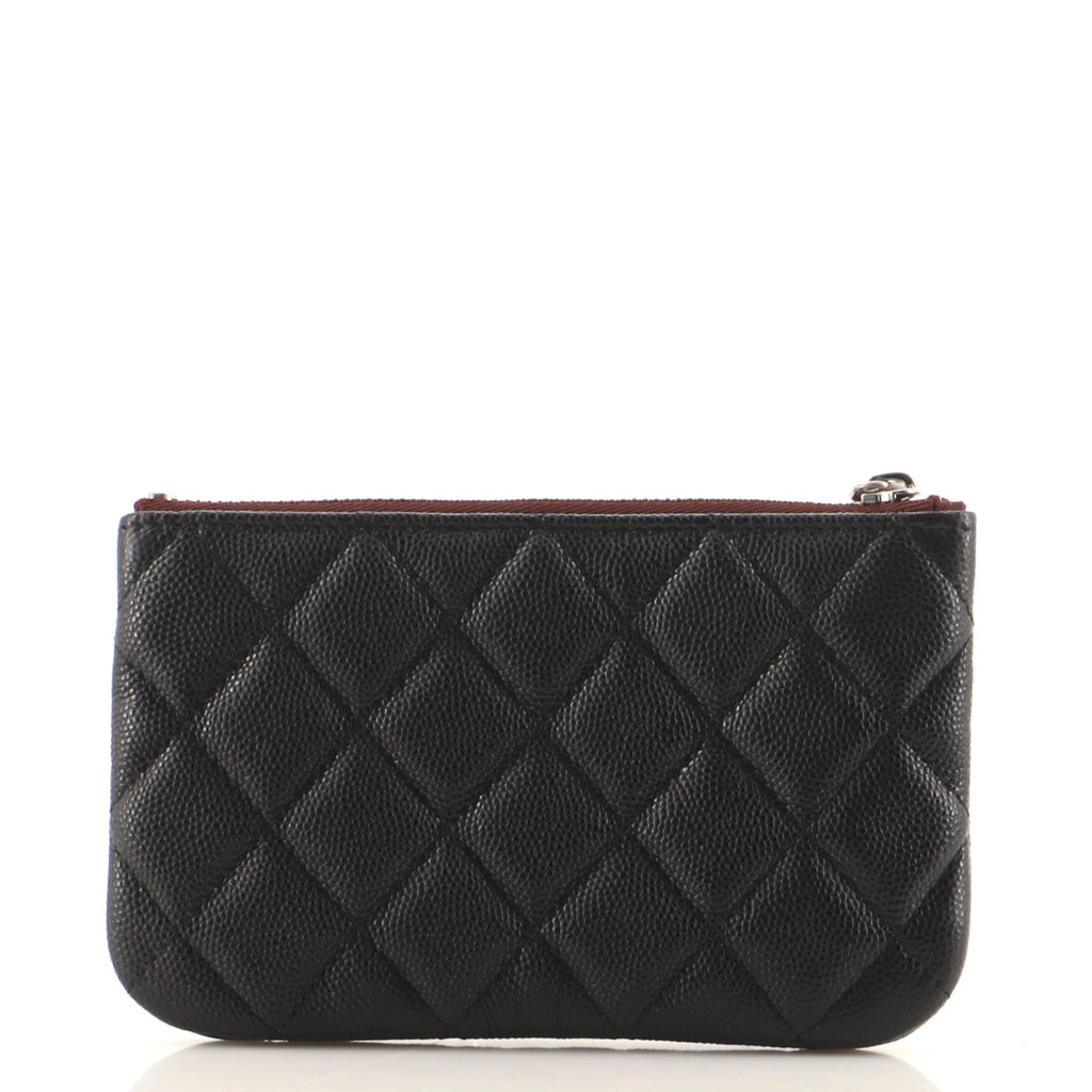 Classic O Case Pouch Quilted Caviar Mini
