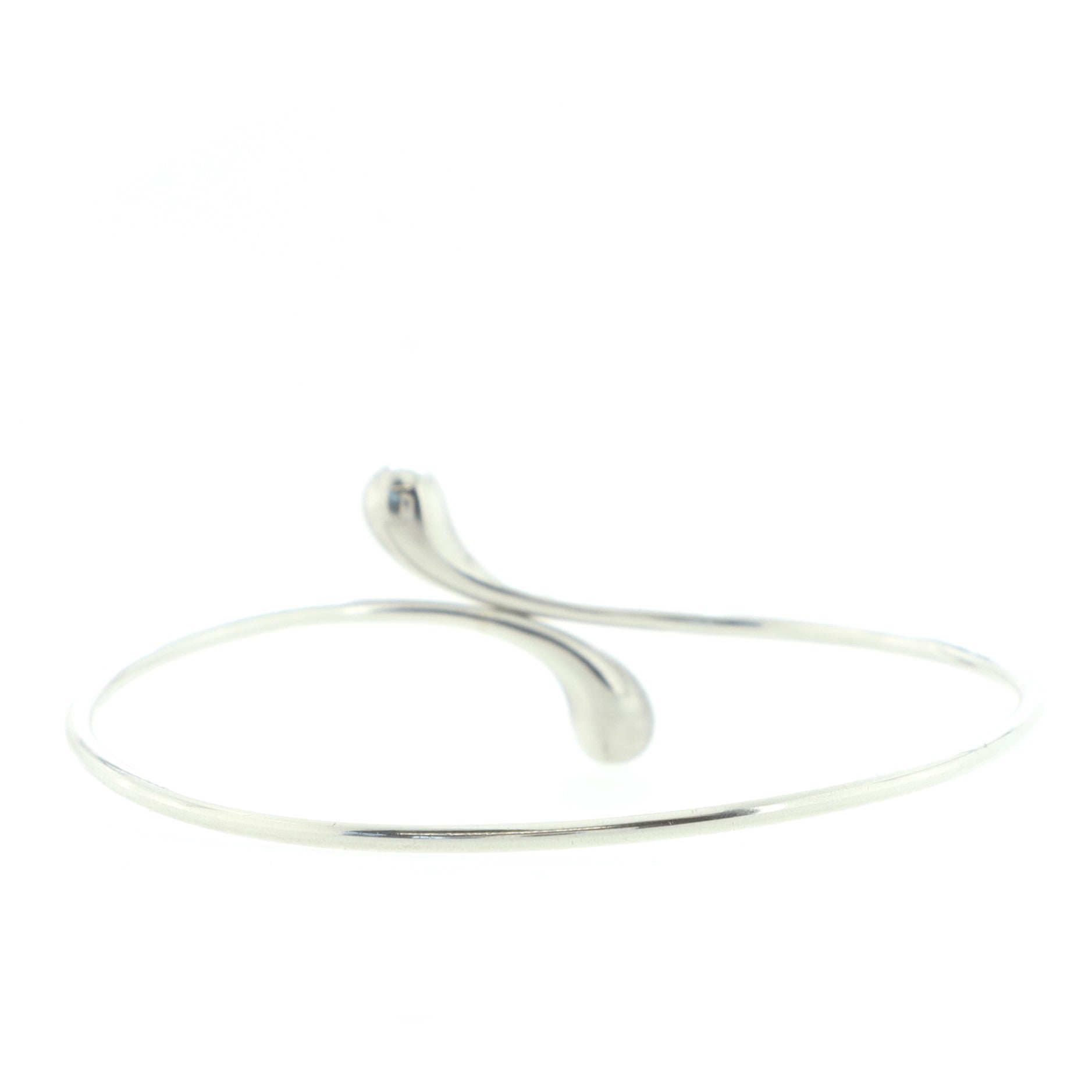 Elsa Peretti Elongated Teardrop Bangle Bracelet Sterling Silver