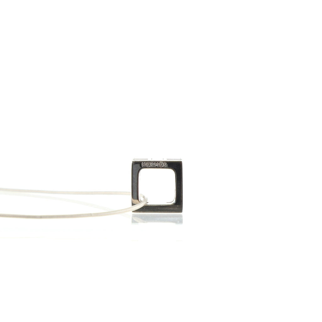 Cage d'H Pendant Necklace Metal with Enamel