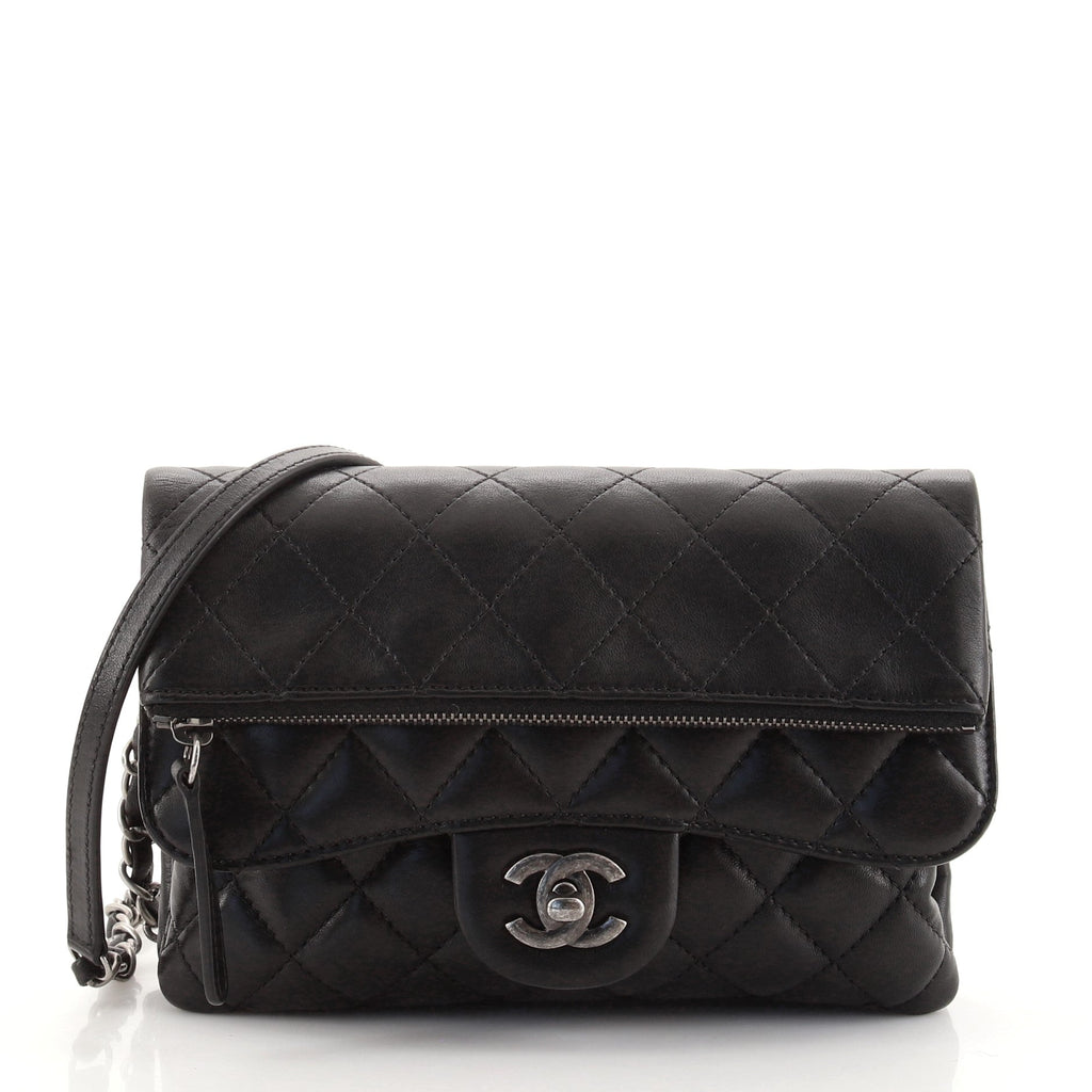 Paris-Salzburg Zip Multi Flap Bag Quilted Lambskin Mini