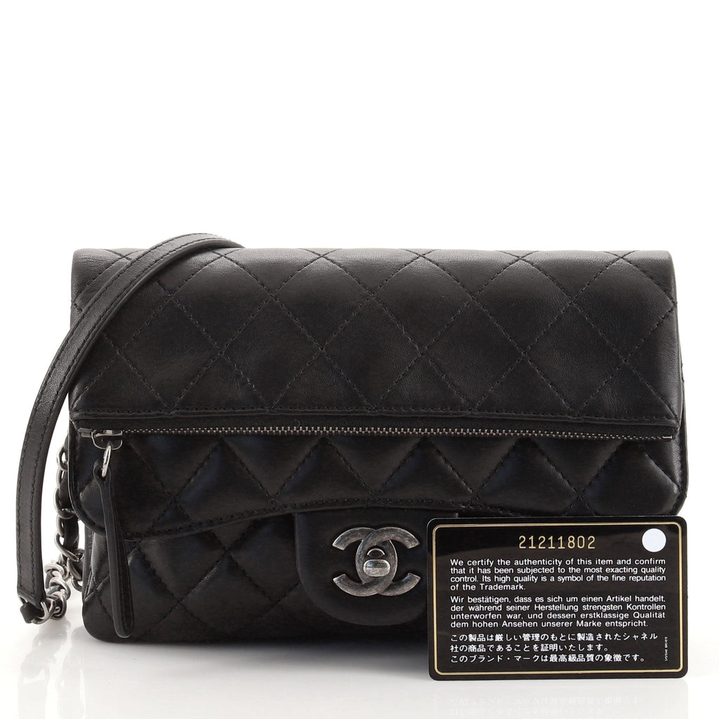 Paris-Salzburg Zip Multi Flap Bag Quilted Lambskin Mini