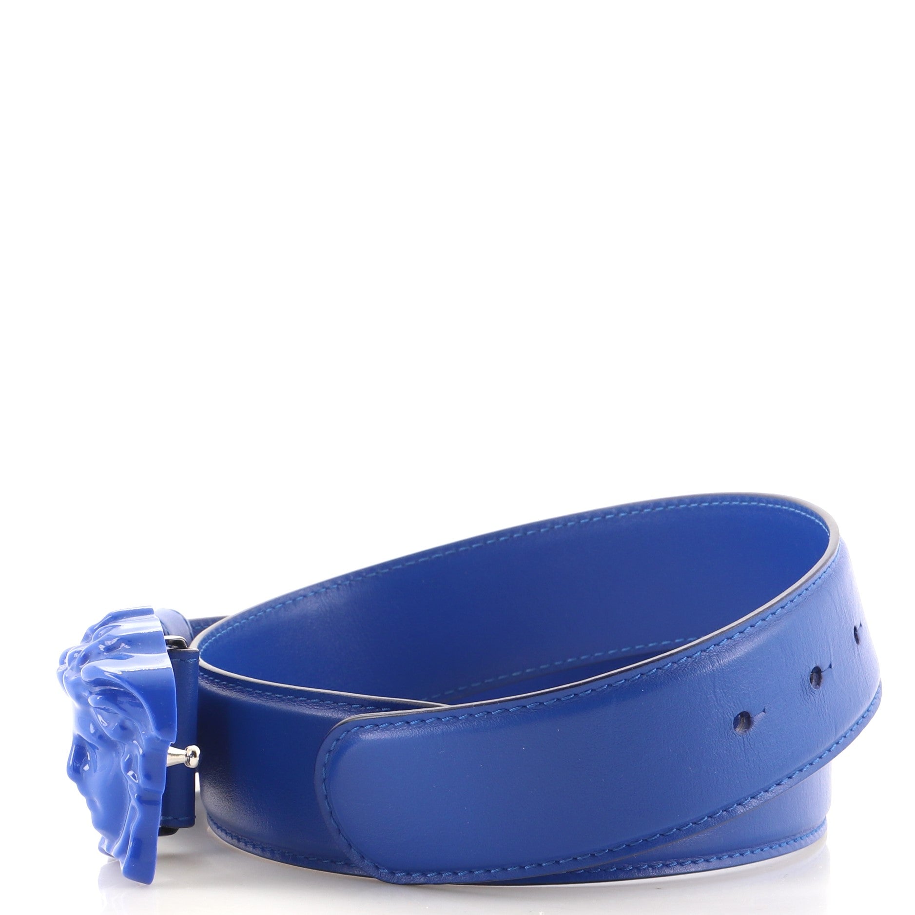 Medusa Buckle Belt Leather Wide 85