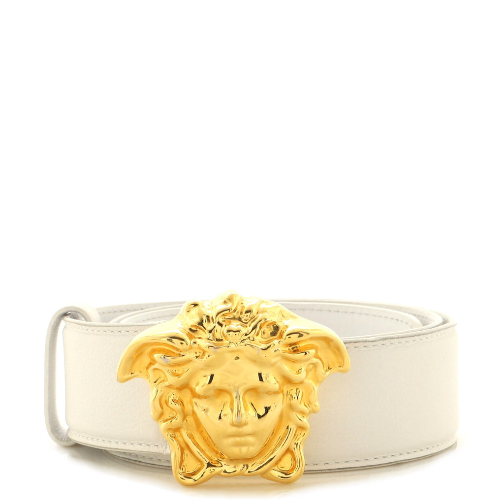 Medusa Buckle Belt Leather Wide 80