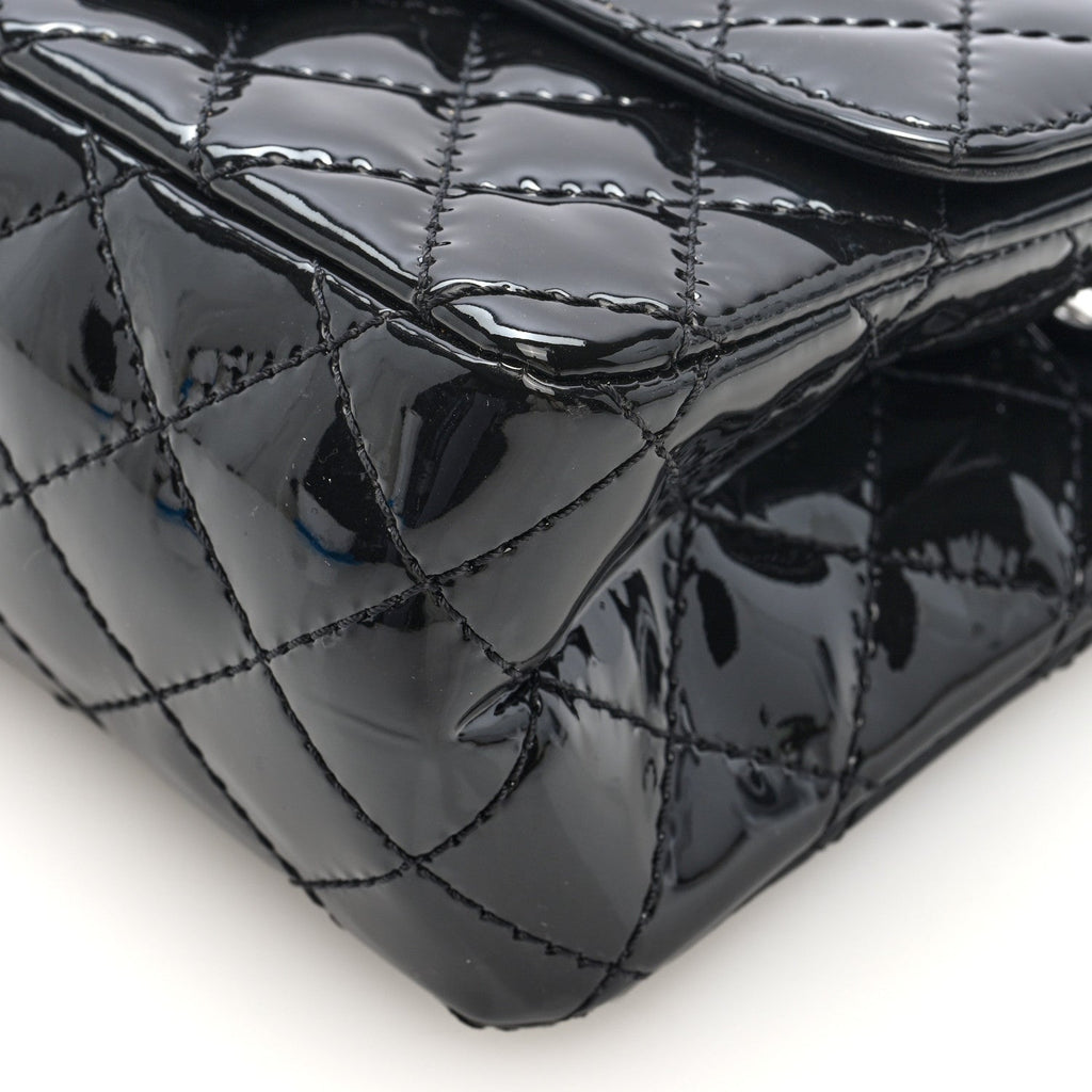 Patent Calfskin Quilted 2.55 Reissue Mini Flap So Black