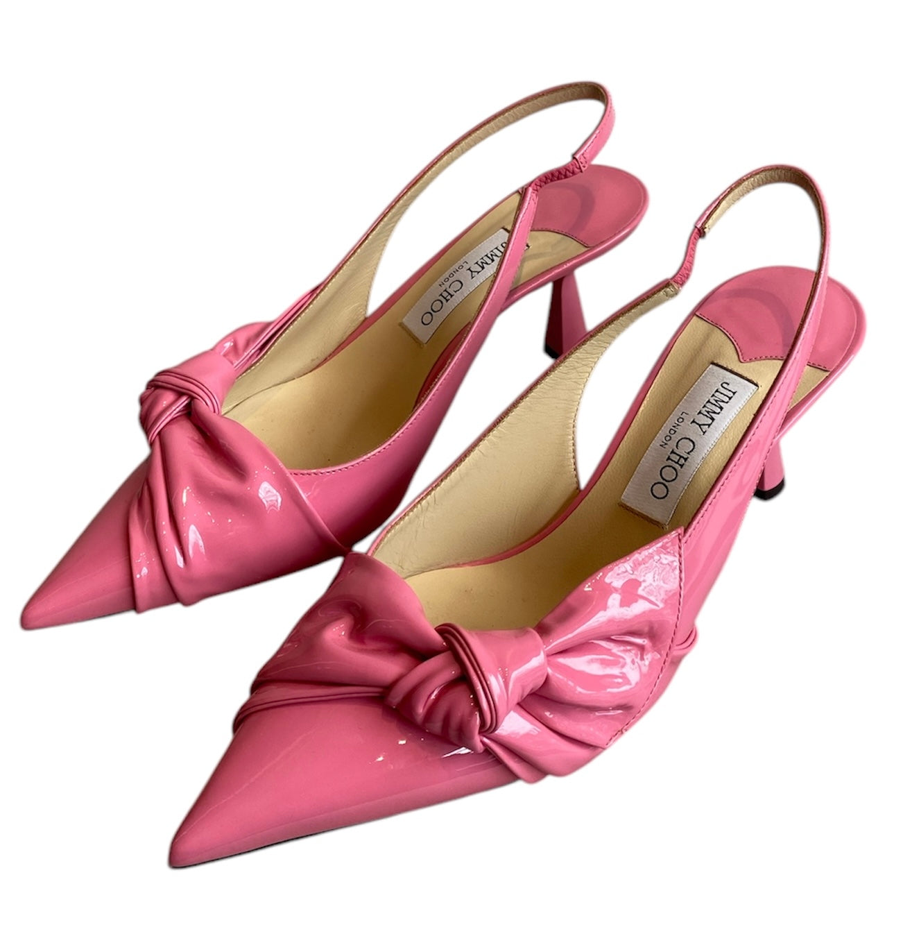 Jimmy Choo Pink Patent Elinor 65 Pump - 40