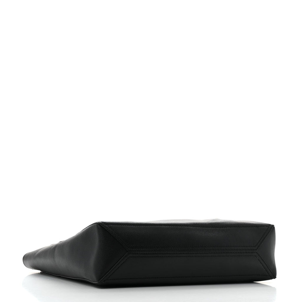New Sakai Calfskin Lux Medium Dahlia Tote Black