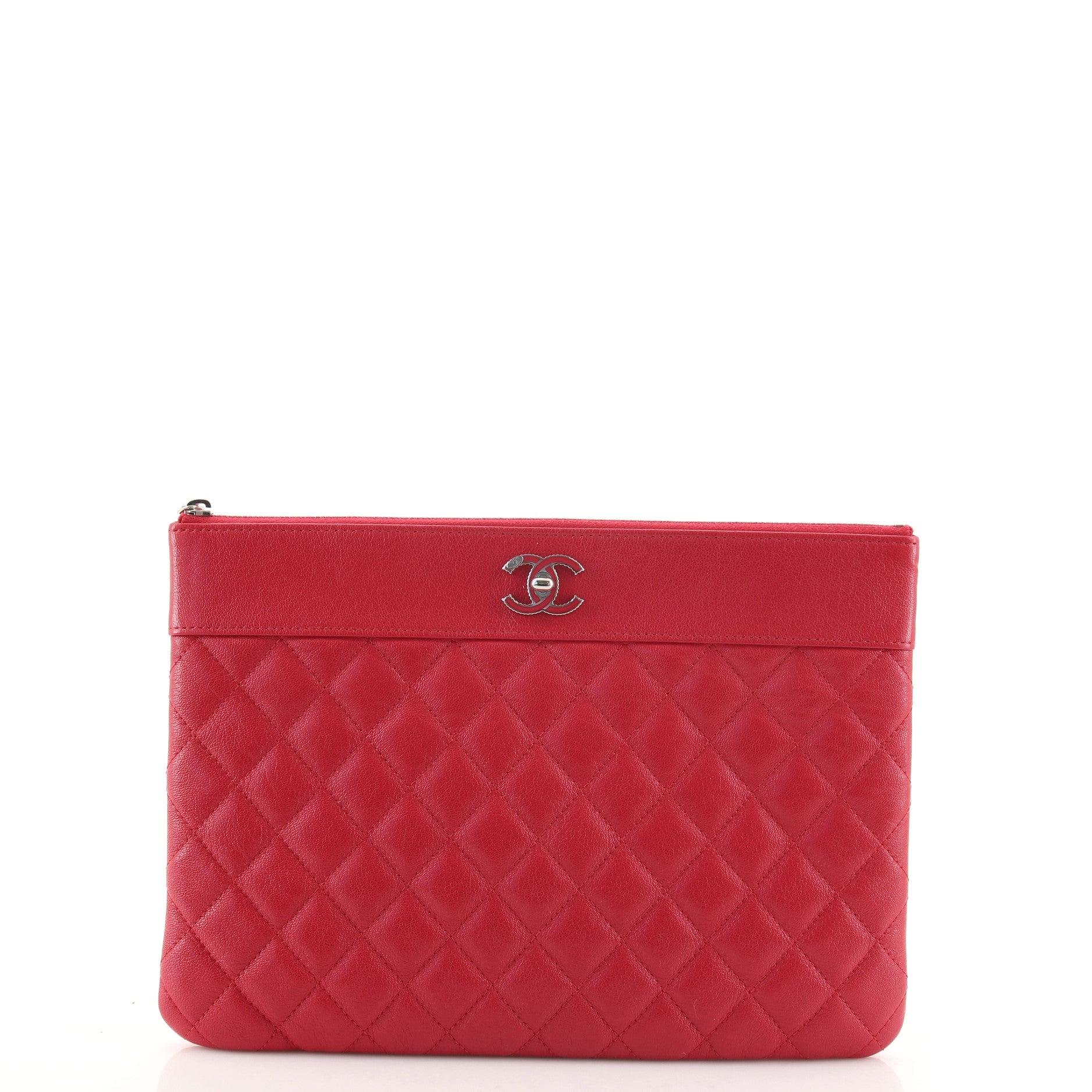 Mademoiselle Vintage O Case Clutch Quilted Sheepskin Medium
