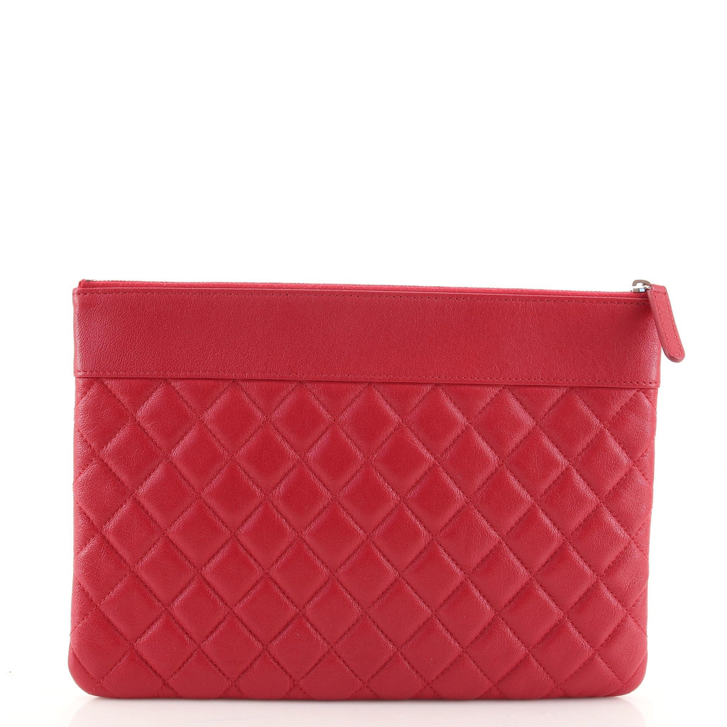 Mademoiselle Vintage O Case Clutch Quilted Sheepskin Medium
