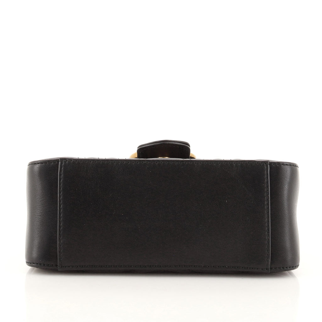 GG Marmont Top Handle Flap Bag Matelasse Leather Mini