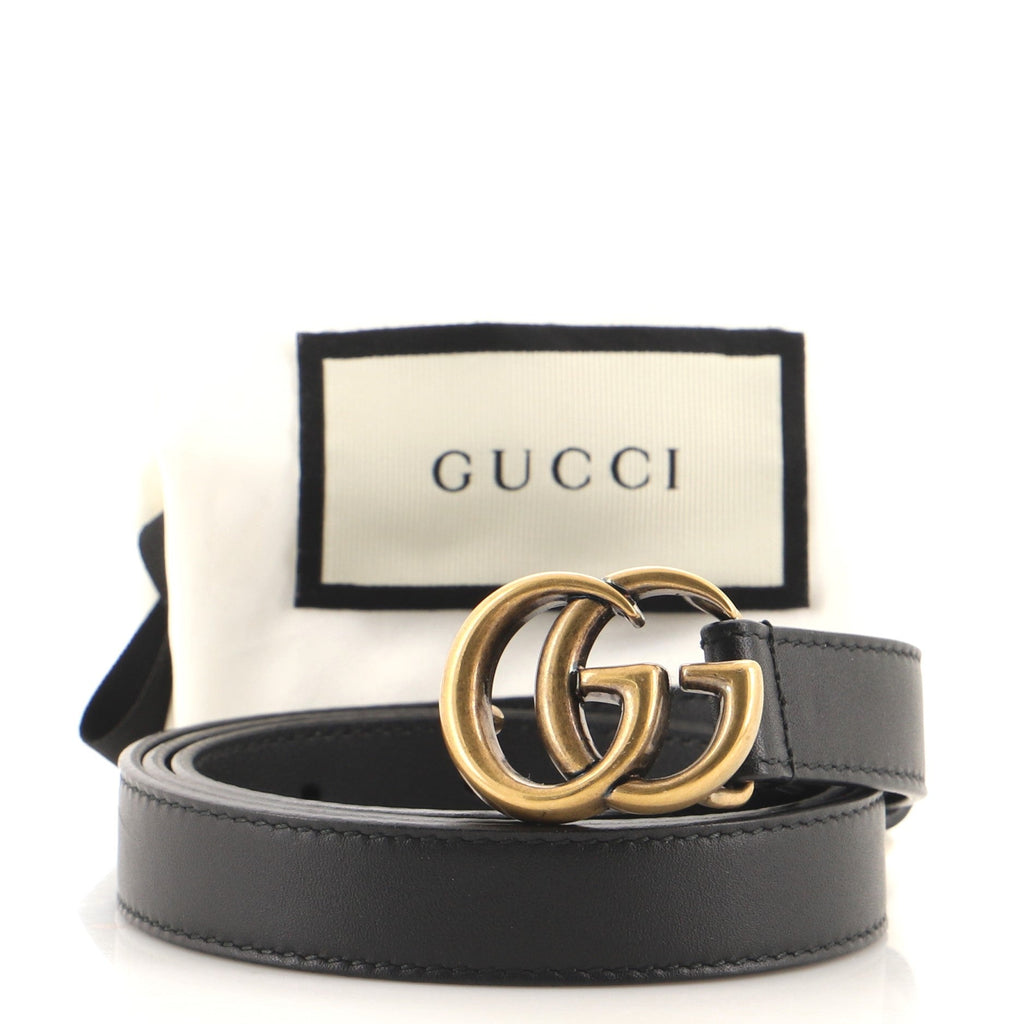 GG Marmont Belt Leather Thin 80