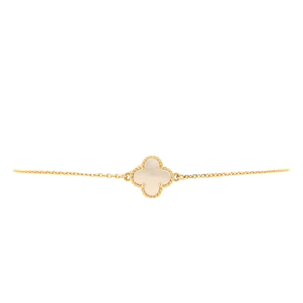 Sweet Alhambra Bracelet 18K Yellow Gold and Mother of Pearl