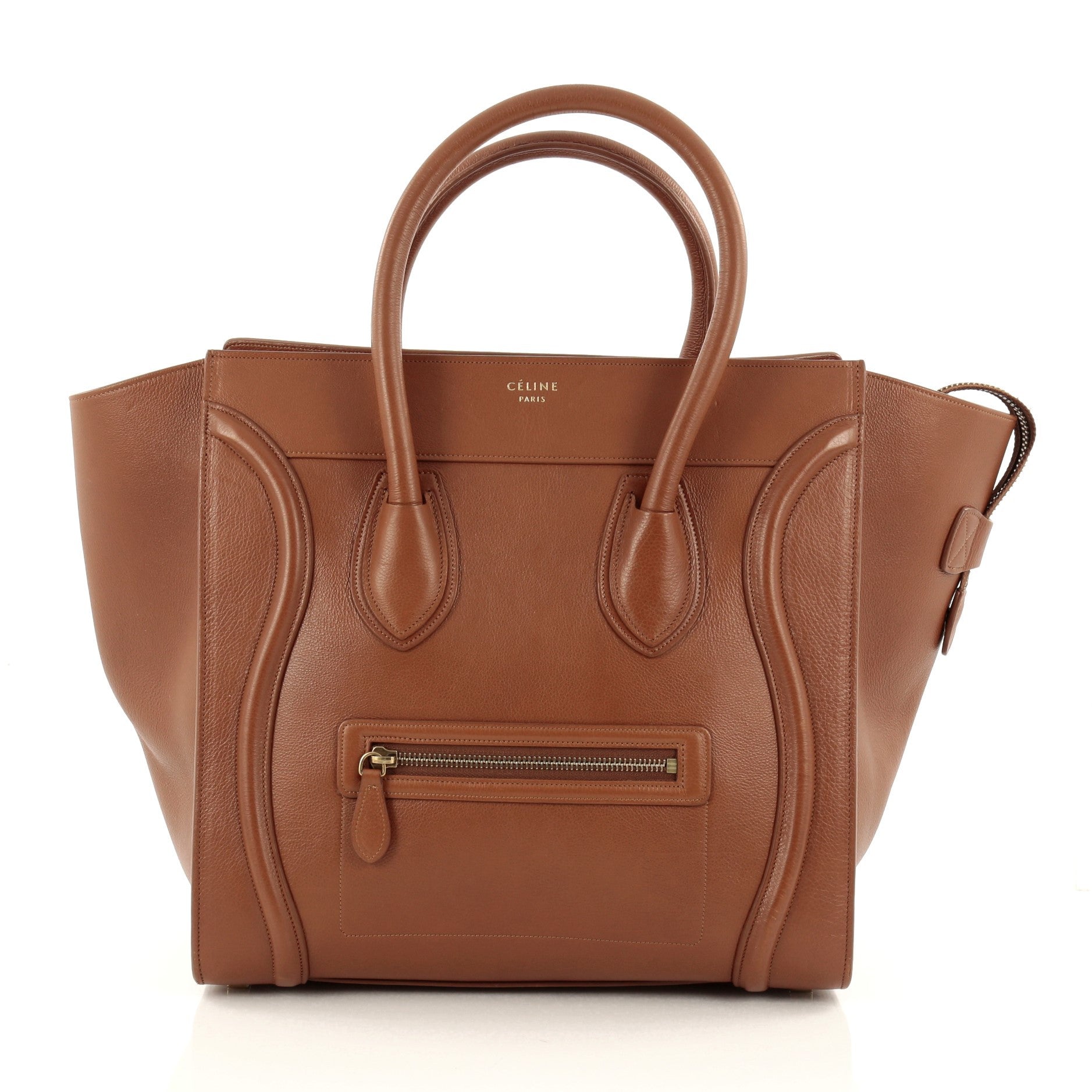 Luggage Handbag Grainy Leather Mini