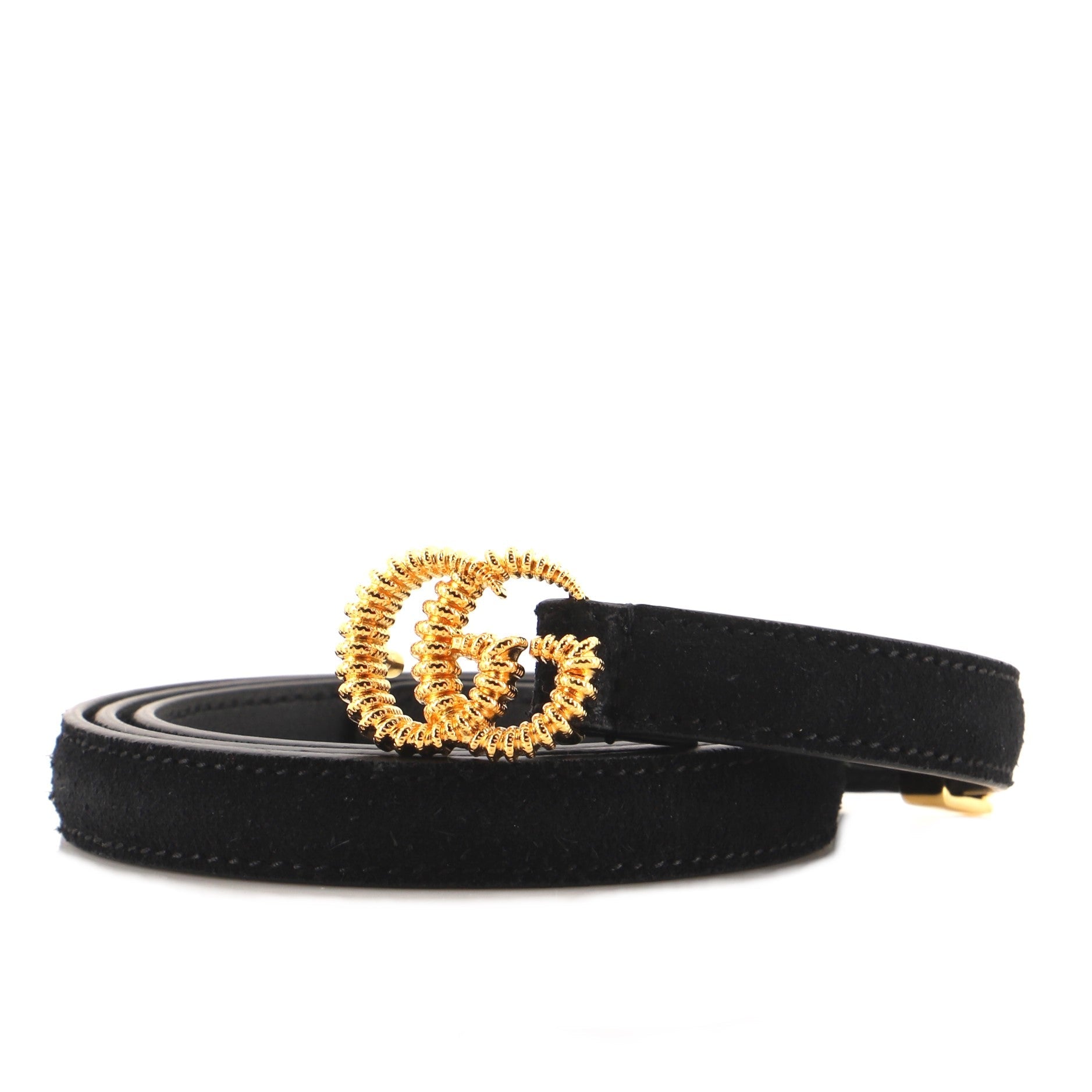 GG Torchon Belt Suede Thin 90