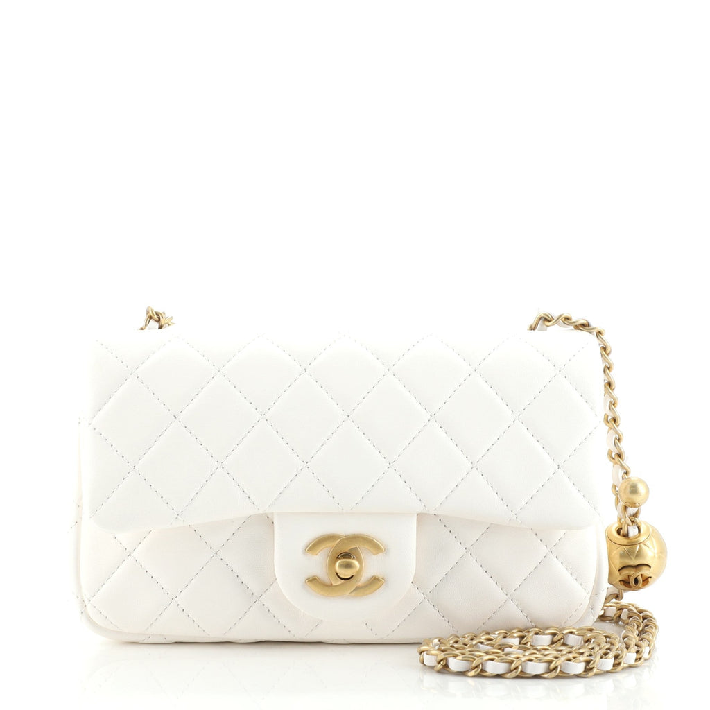 Pearl Crush Flap Bag Quilted Lambskin Mini