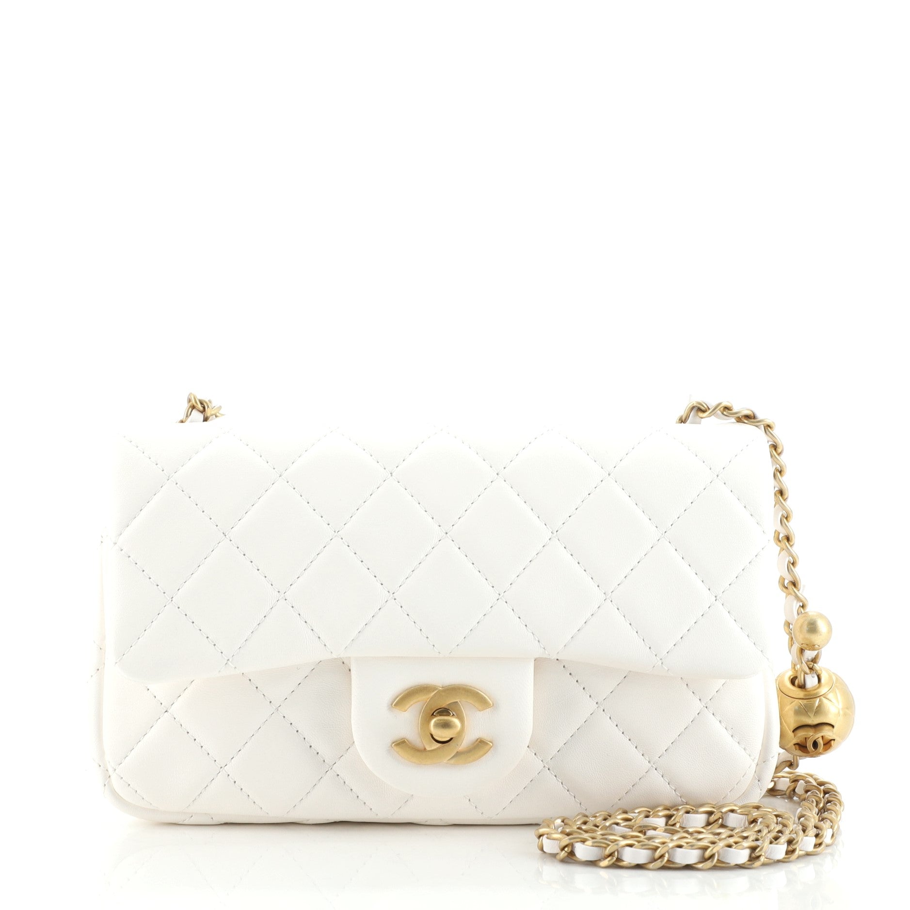 Pearl Crush Flap Bag Quilted Lambskin Mini