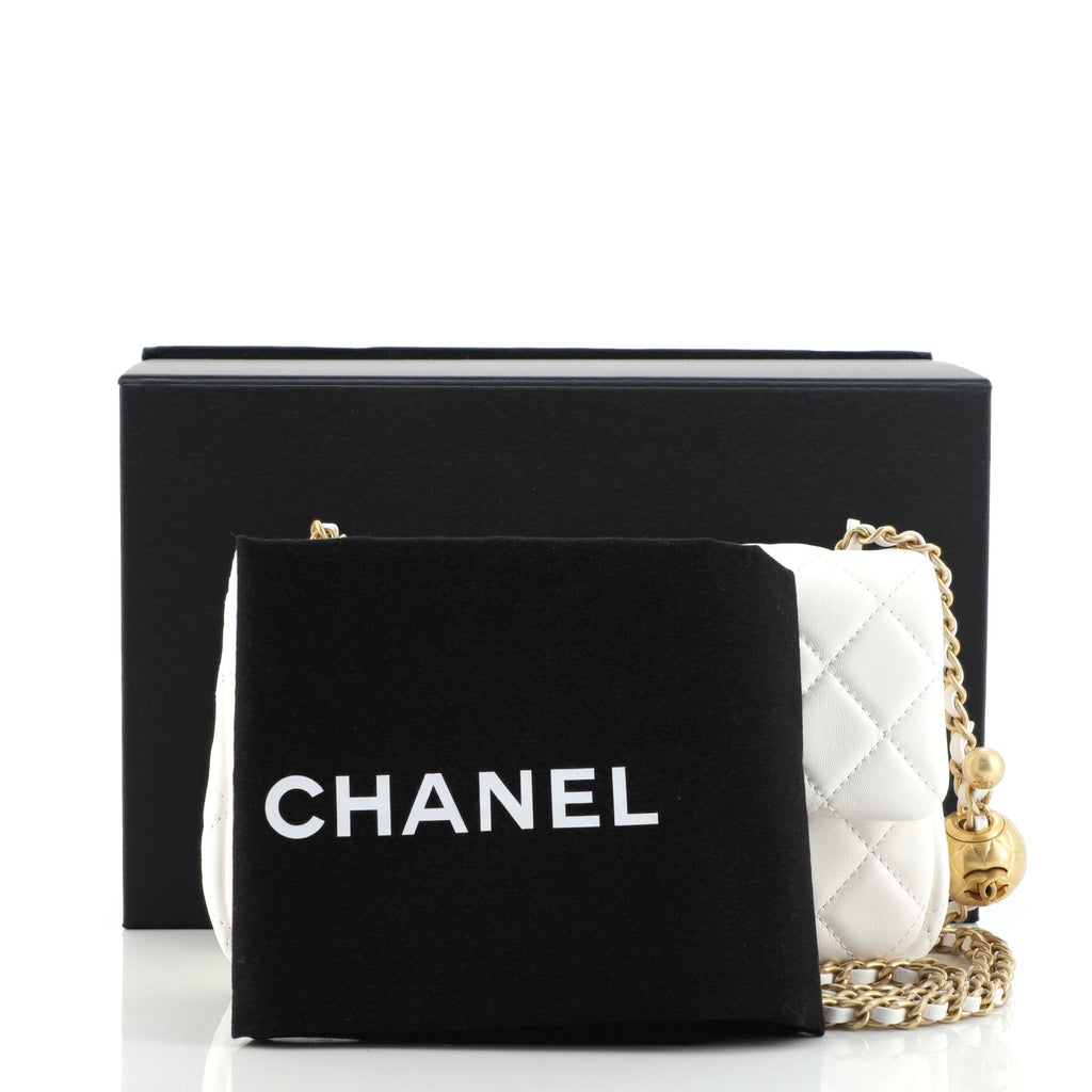 Pearl Crush Flap Bag Quilted Lambskin Mini