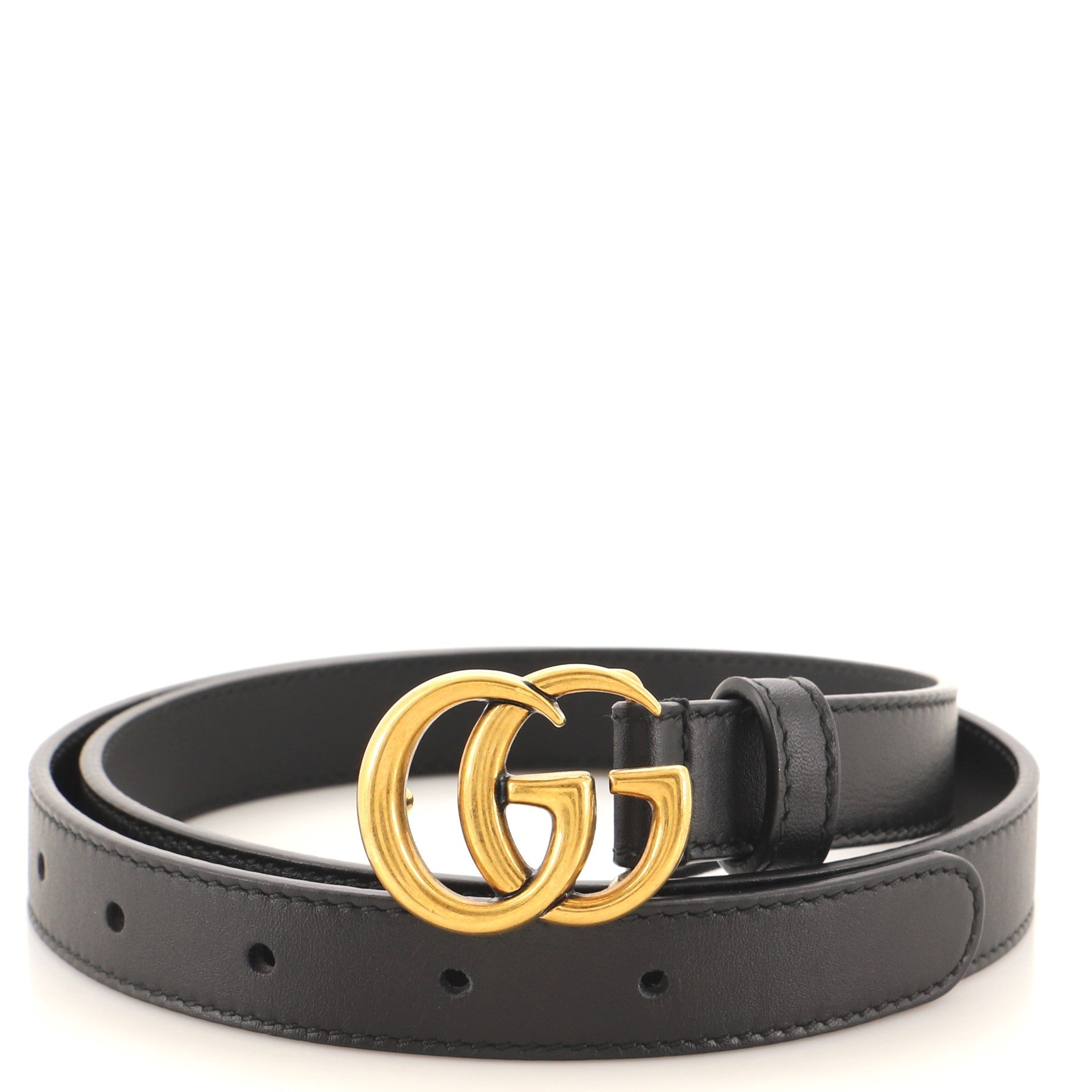 GG Marmont Belt Leather Thin 80