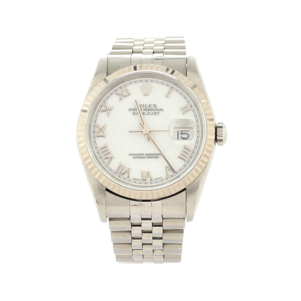 Oyster Perpetual Datejust Automatic Watch Stainless Steel and White Gold 36