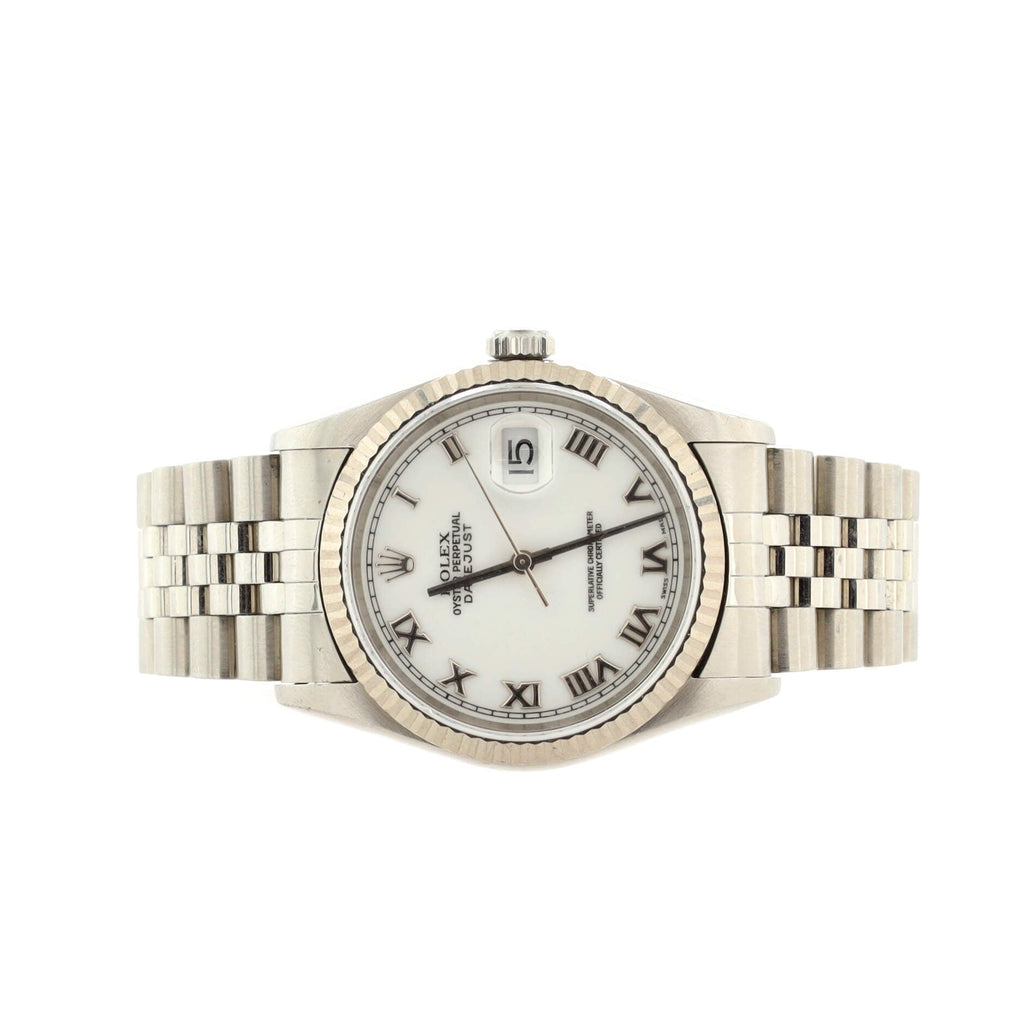 Oyster Perpetual Datejust Automatic Watch Stainless Steel and White Gold 36