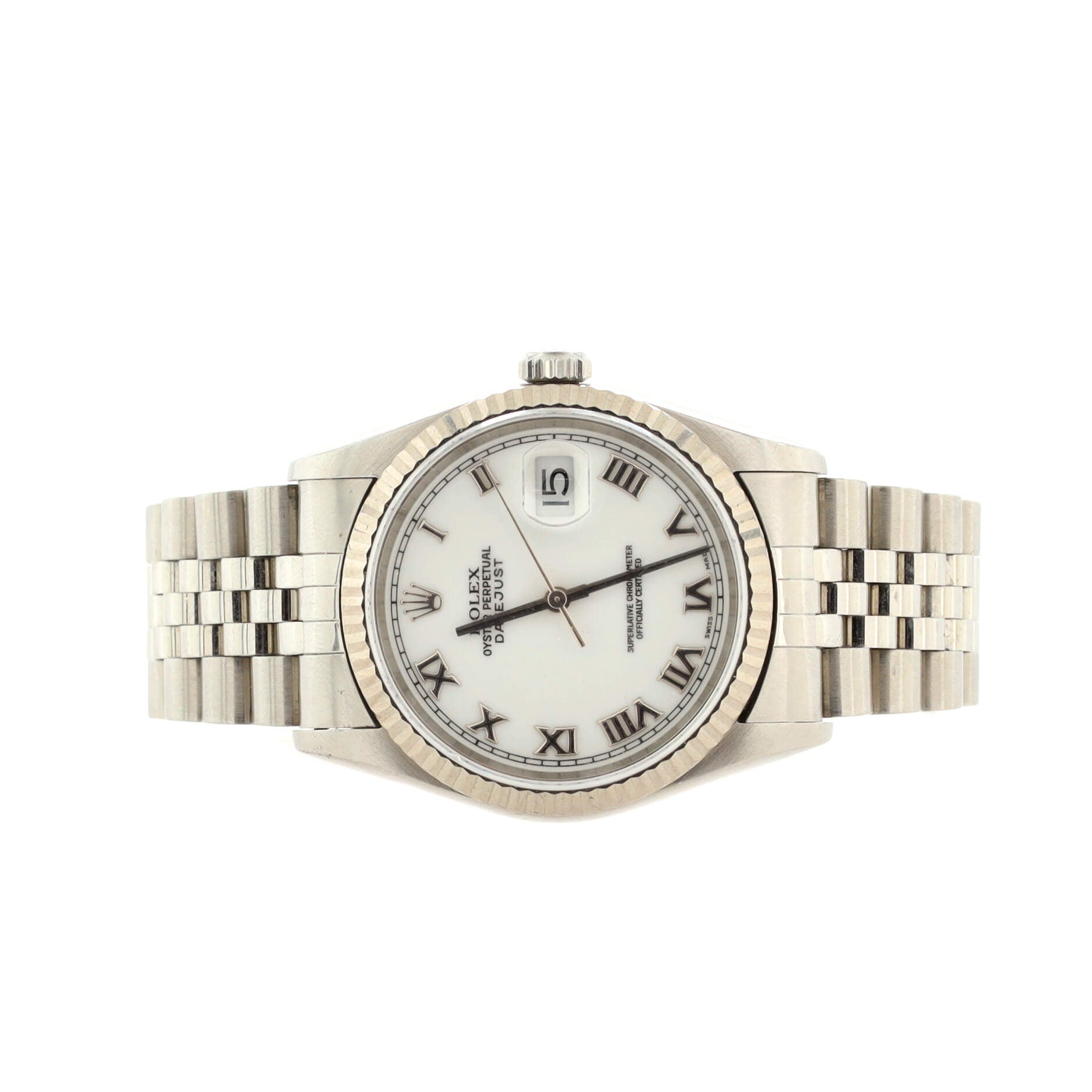Oyster Perpetual Datejust Automatic Watch Stainless Steel and White Gold 36