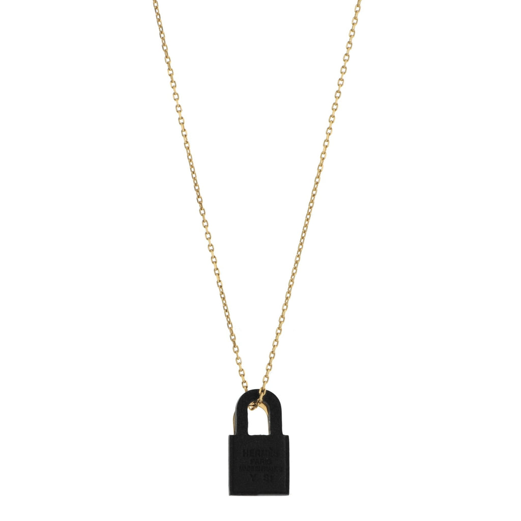 O'Kelly Pendant Necklace Metal and Leather Small