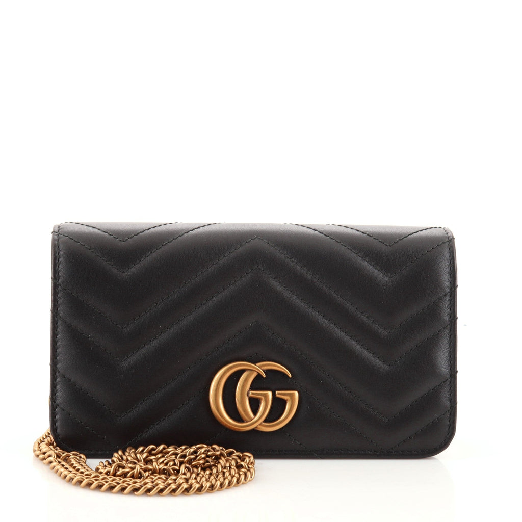 GG Marmont Chain Flap Bag Matelasse Leather Mini