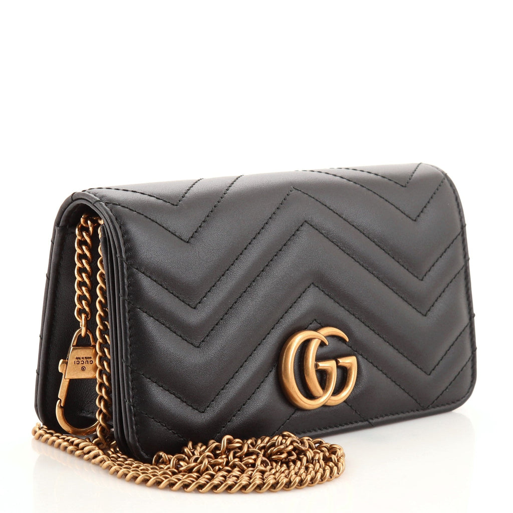 GG Marmont Chain Flap Bag Matelasse Leather Mini