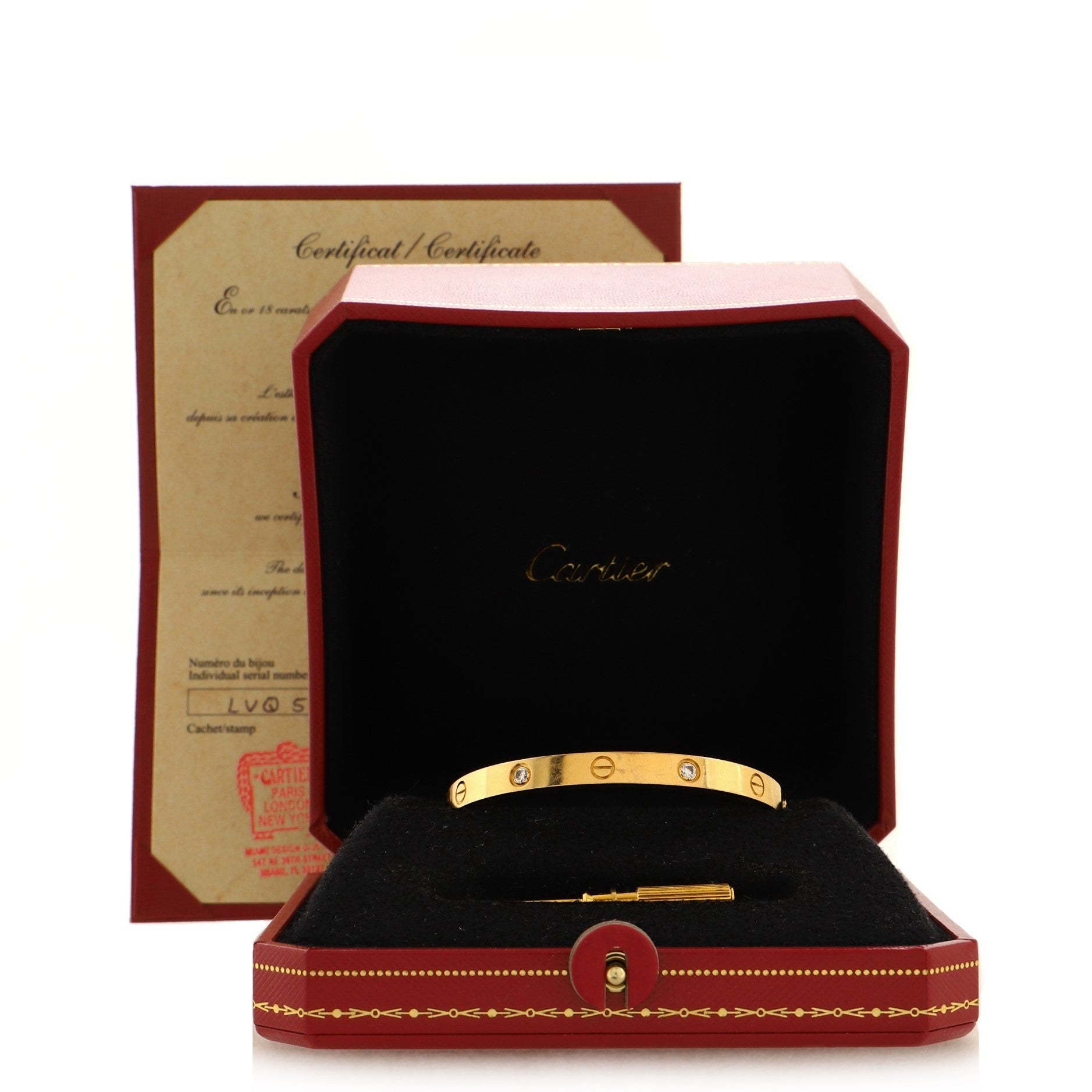 Love 4 Diamond Bracelet 18K Yellow Gold with Diamonds