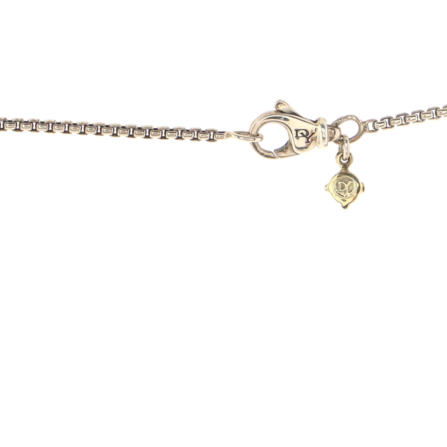 Albion Enhancer Pendant Necklace Sterling Silver with Topaz and Diamonds 11mm