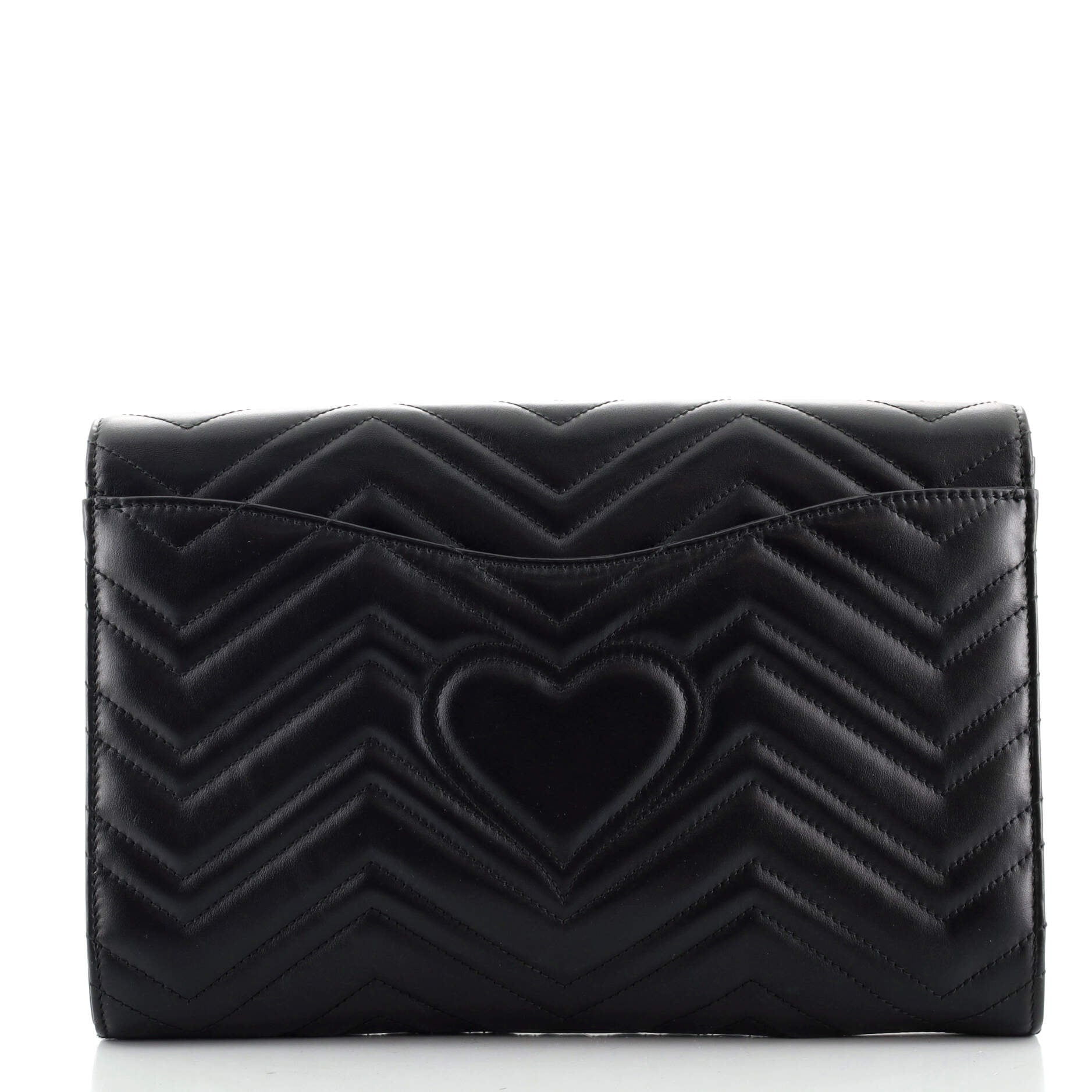 GG Marmont Flap Clutch Matelasse Leather
