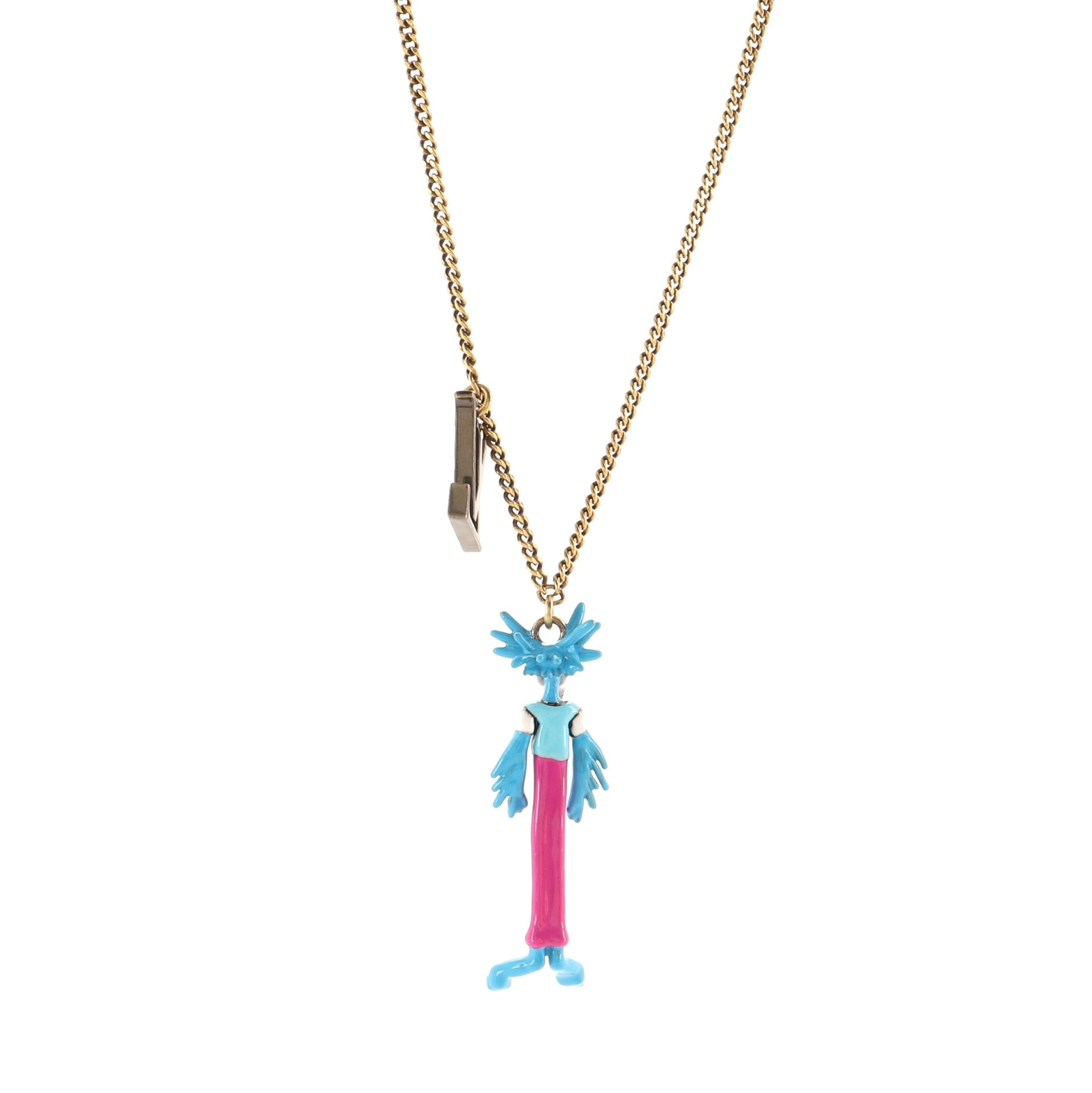 LV Friends Pendant Necklace Metal and Enamel
