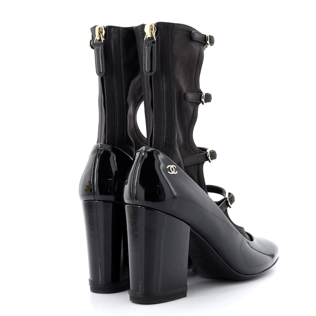 Women's CC Gladiator Pumps Patent and Calfskin