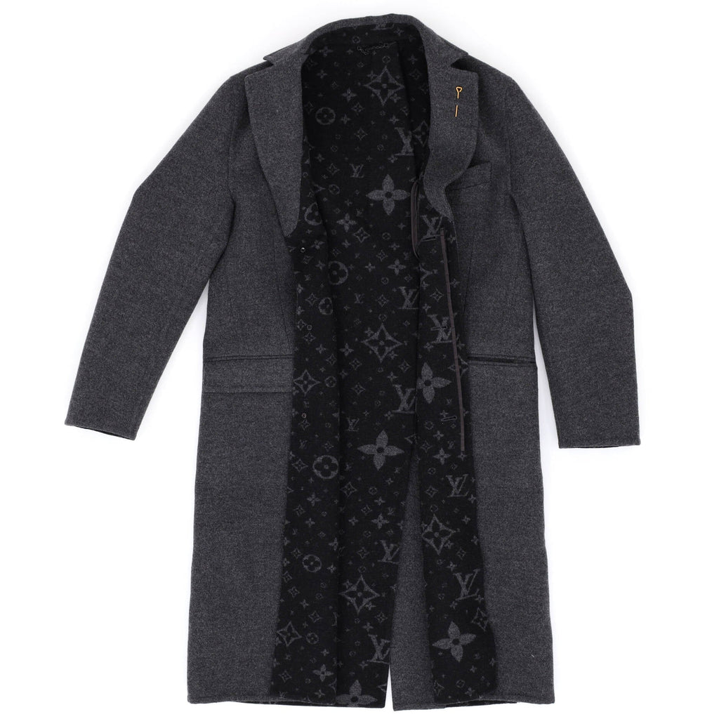 Women's Doubleface Monogram Coat Wool