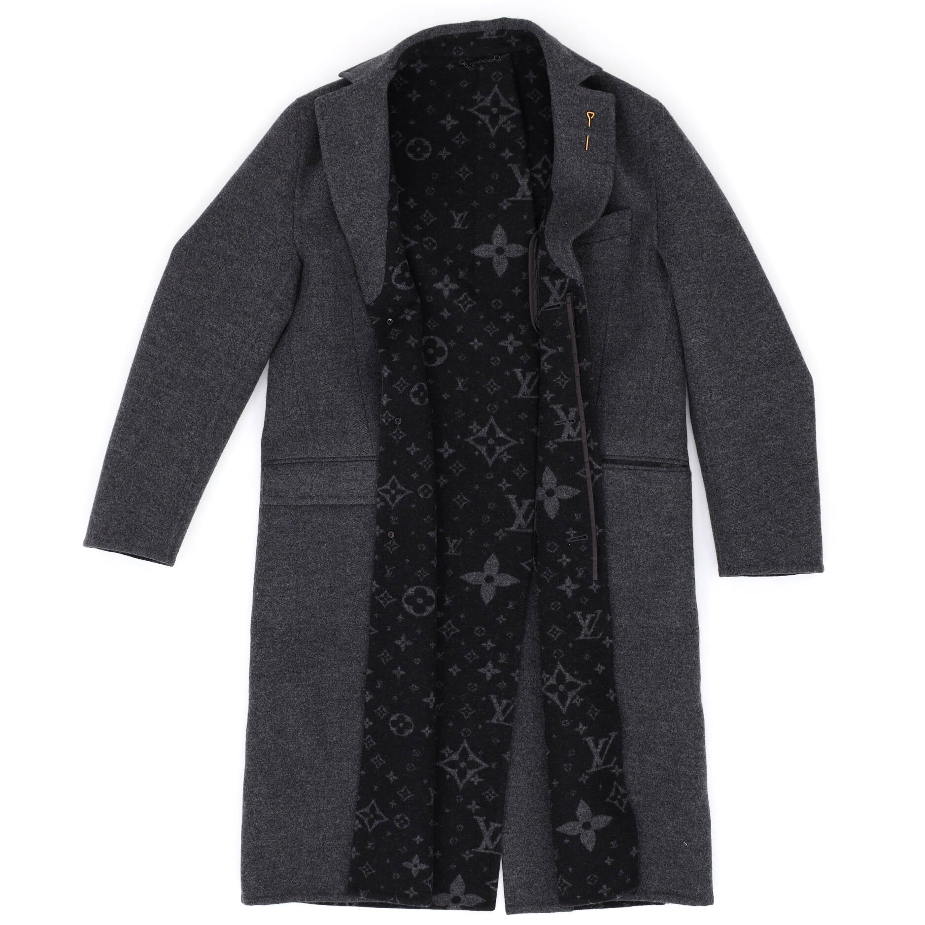 Women's Doubleface Monogram Coat Wool