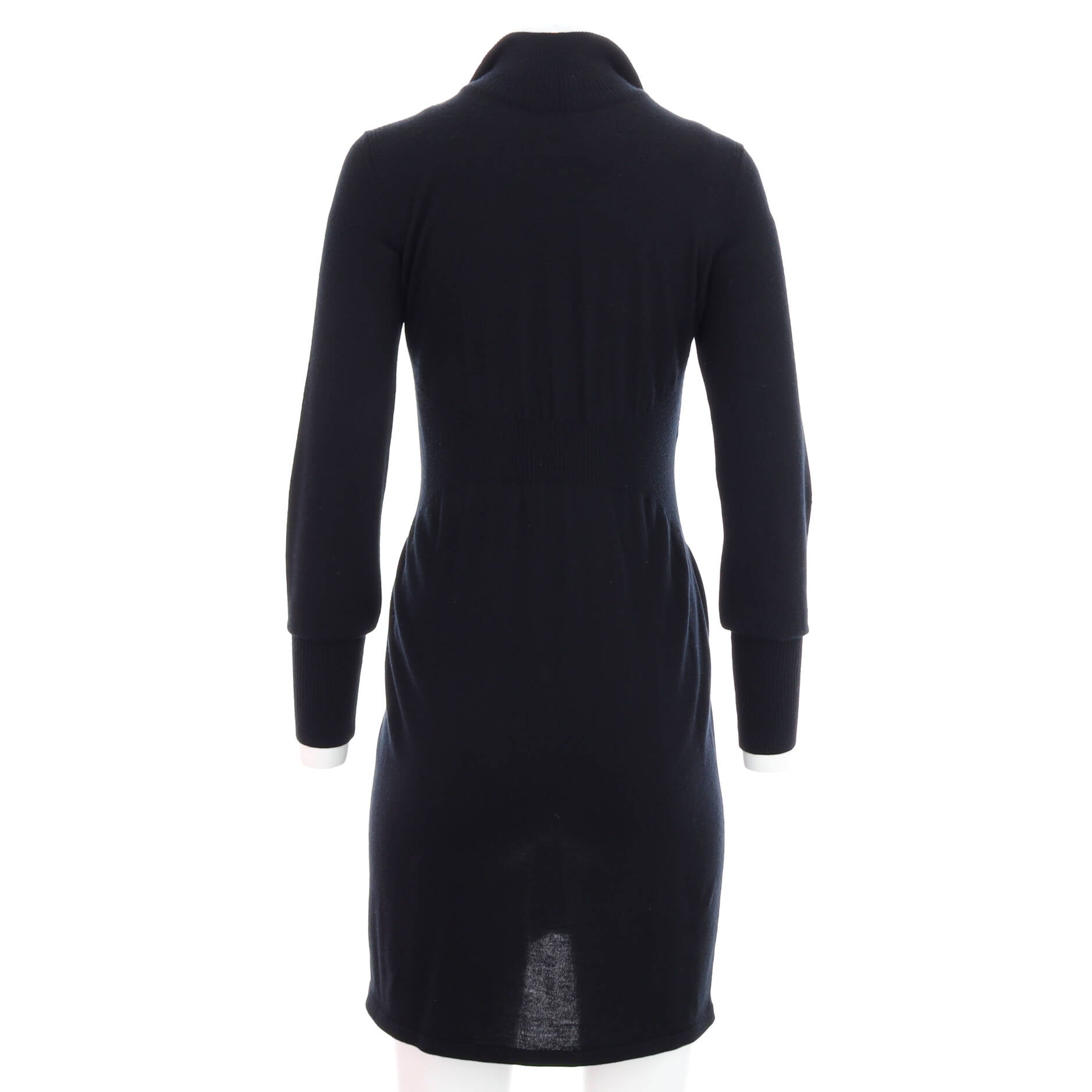 Women's High Neck Buttoned Knit Dress Cashmere