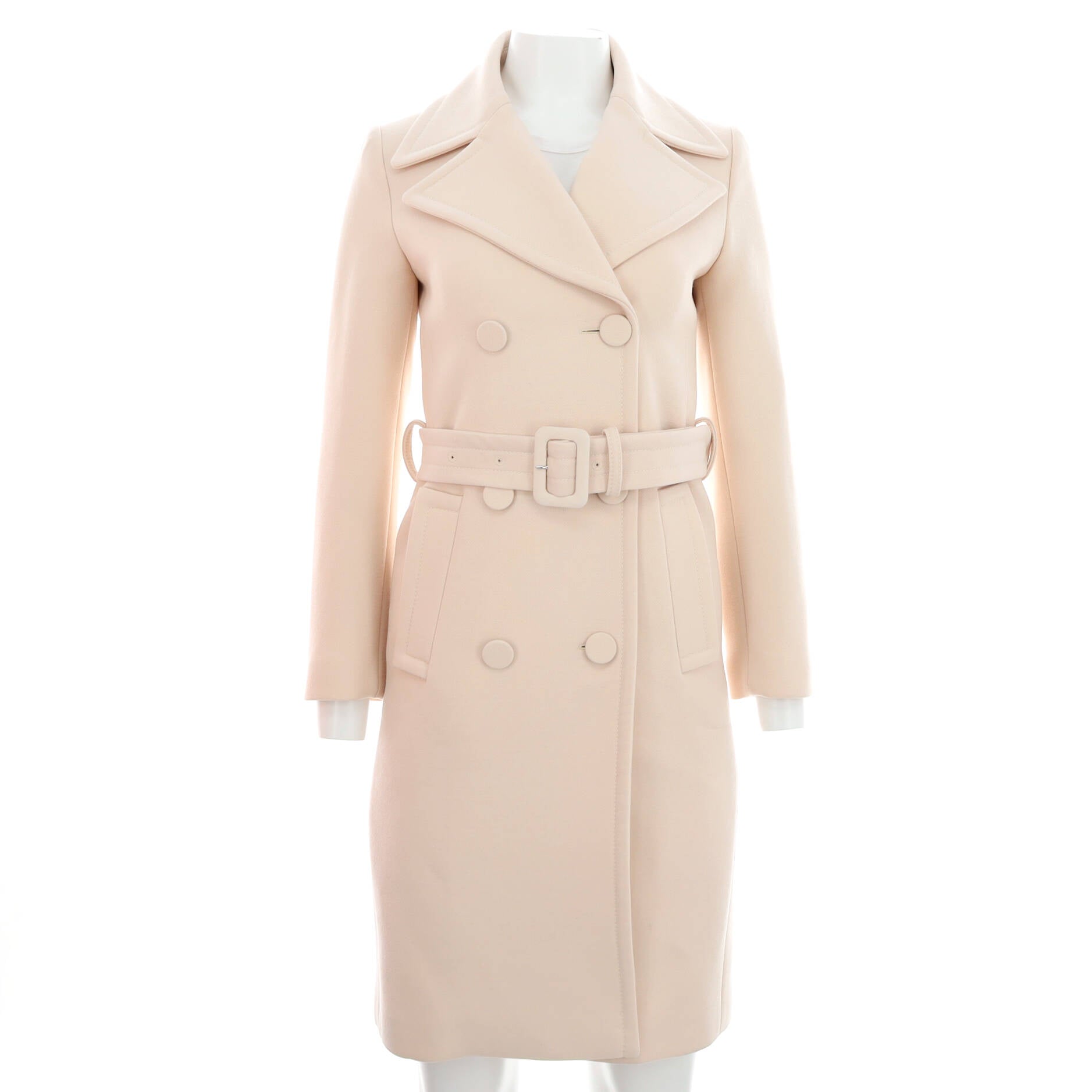 Women's Double Breasted Trench Coat Wool