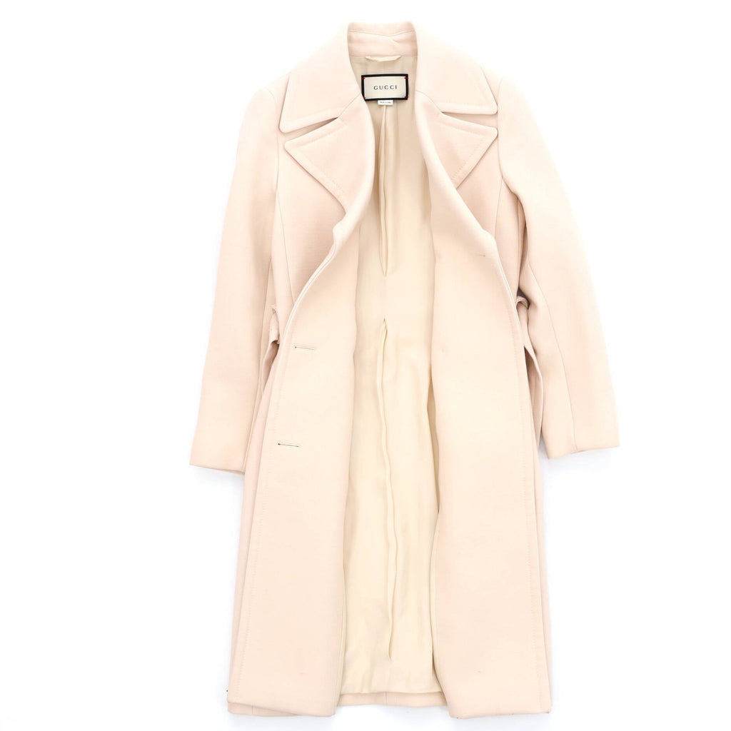 Women's Double Breasted Trench Coat Wool