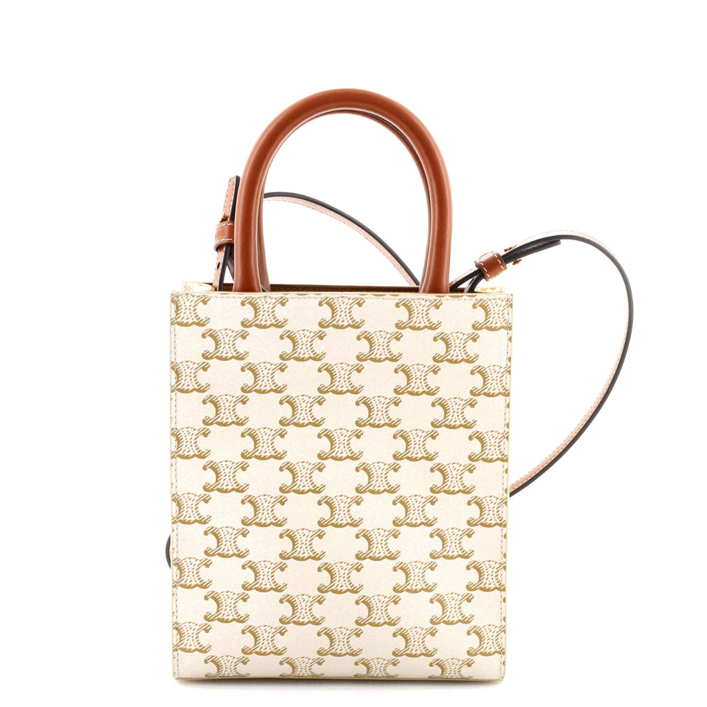 Vertical Cabas Tote Triomphe Coated Canvas Mini