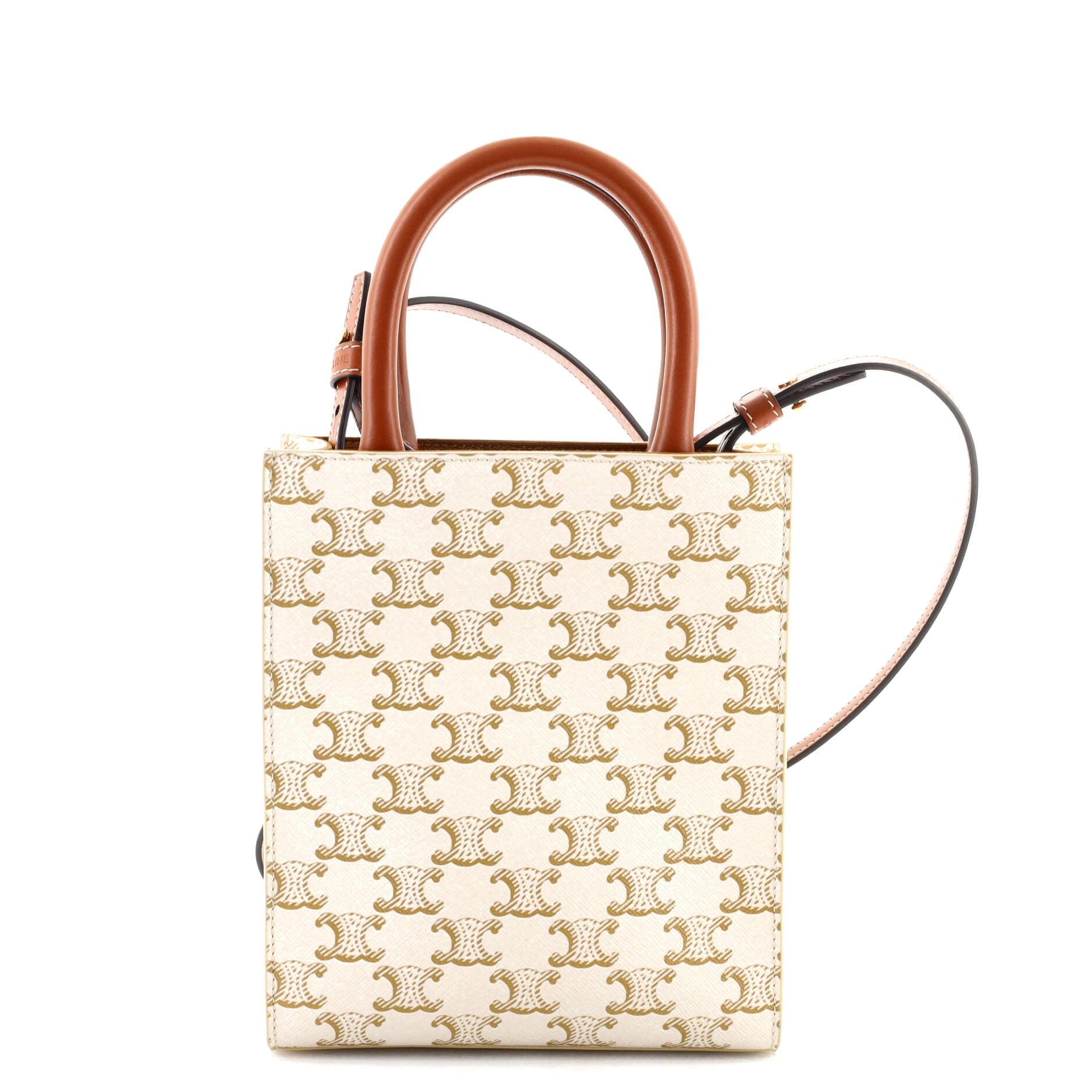 Vertical Cabas Tote Triomphe Coated Canvas Mini