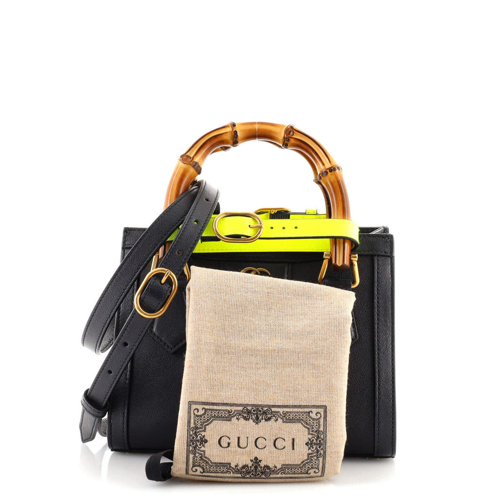 Diana NM Bamboo Handle Tote Leather Mini